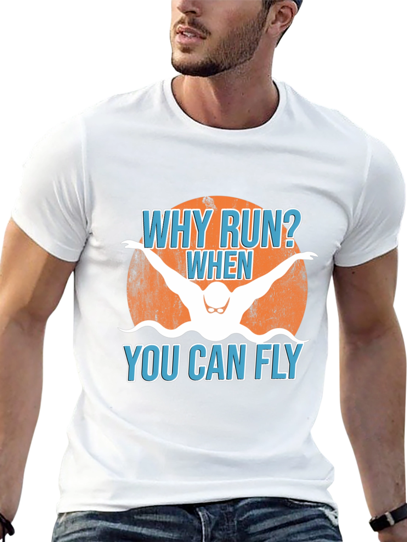 Why Run? Swimmer Graphic Tee