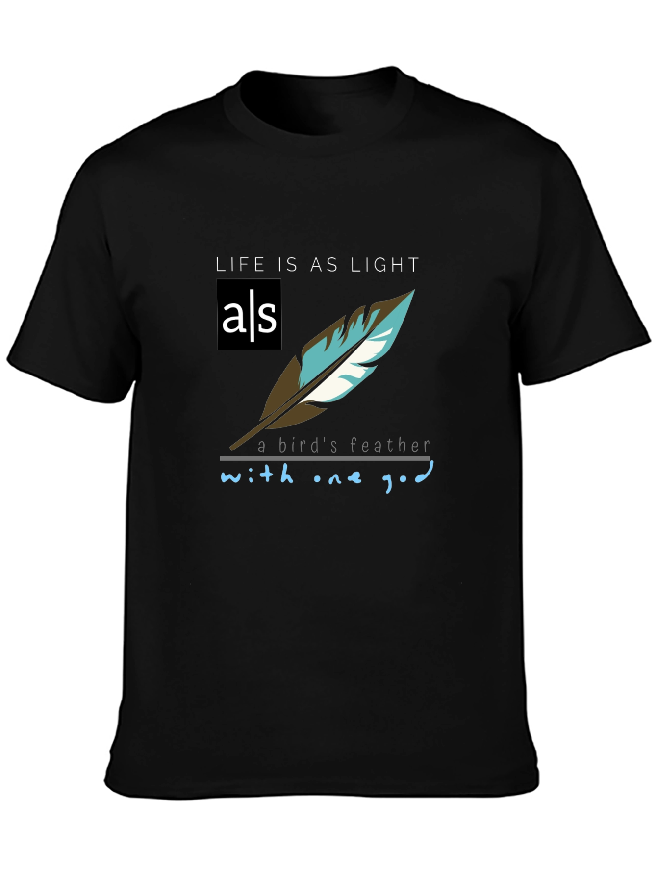 Life is as Light T-Shirt - Feather Graphic Tee