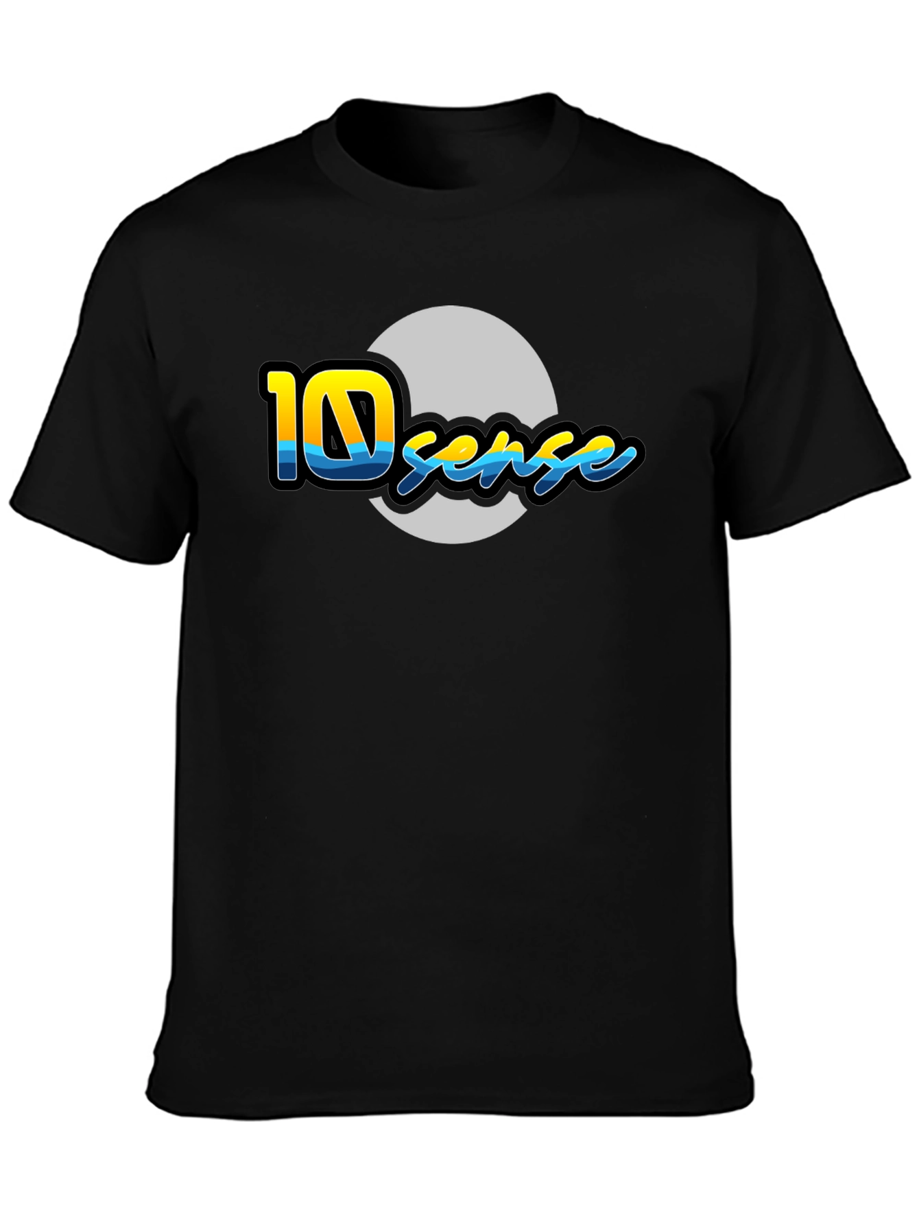 10 Sense Black T-Shirt - Unique Graphic Design