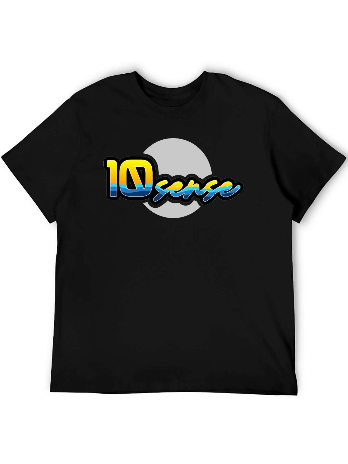 10 Sense Black T-Shirt - Unique Graphic Design