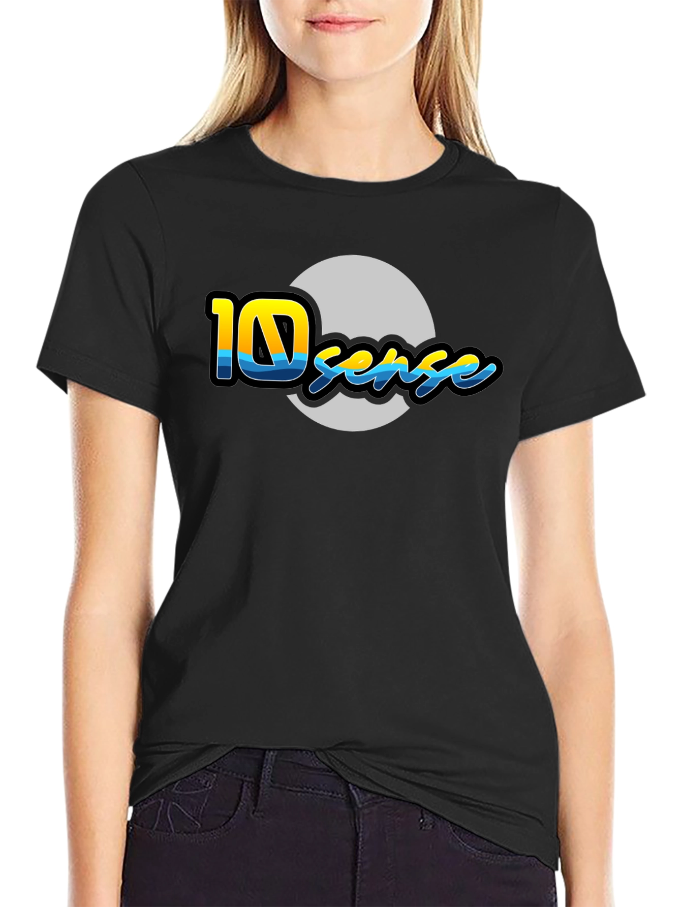 10 Sense Black T-Shirt - Unique Graphic Design
