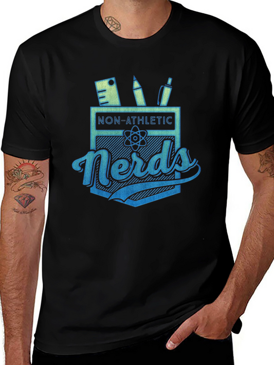 Non-Athletic Nerds Graphic Tee - Black