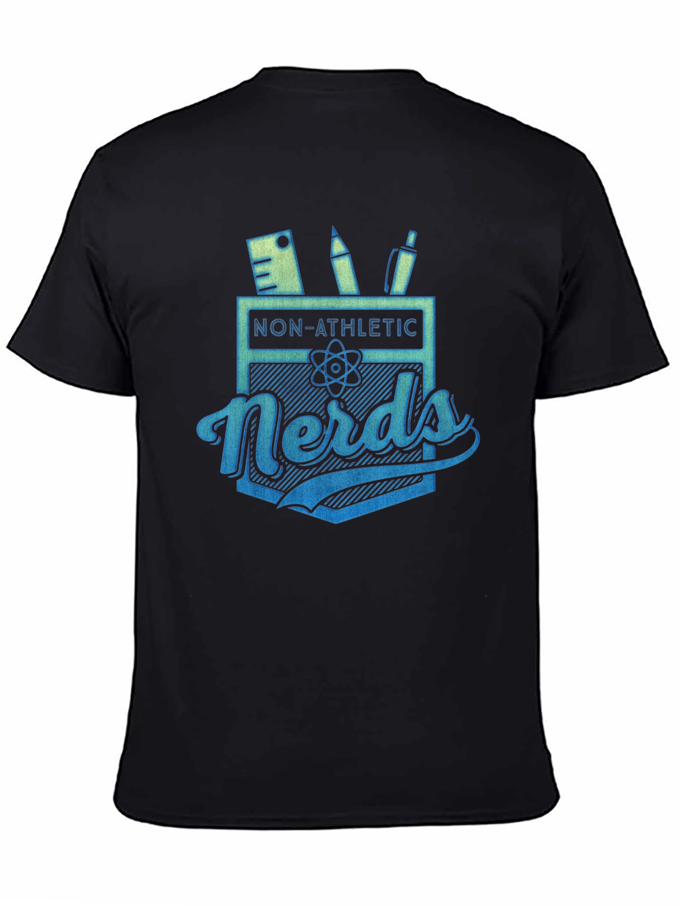 Non-Athletic Nerds Graphic Tee - Black