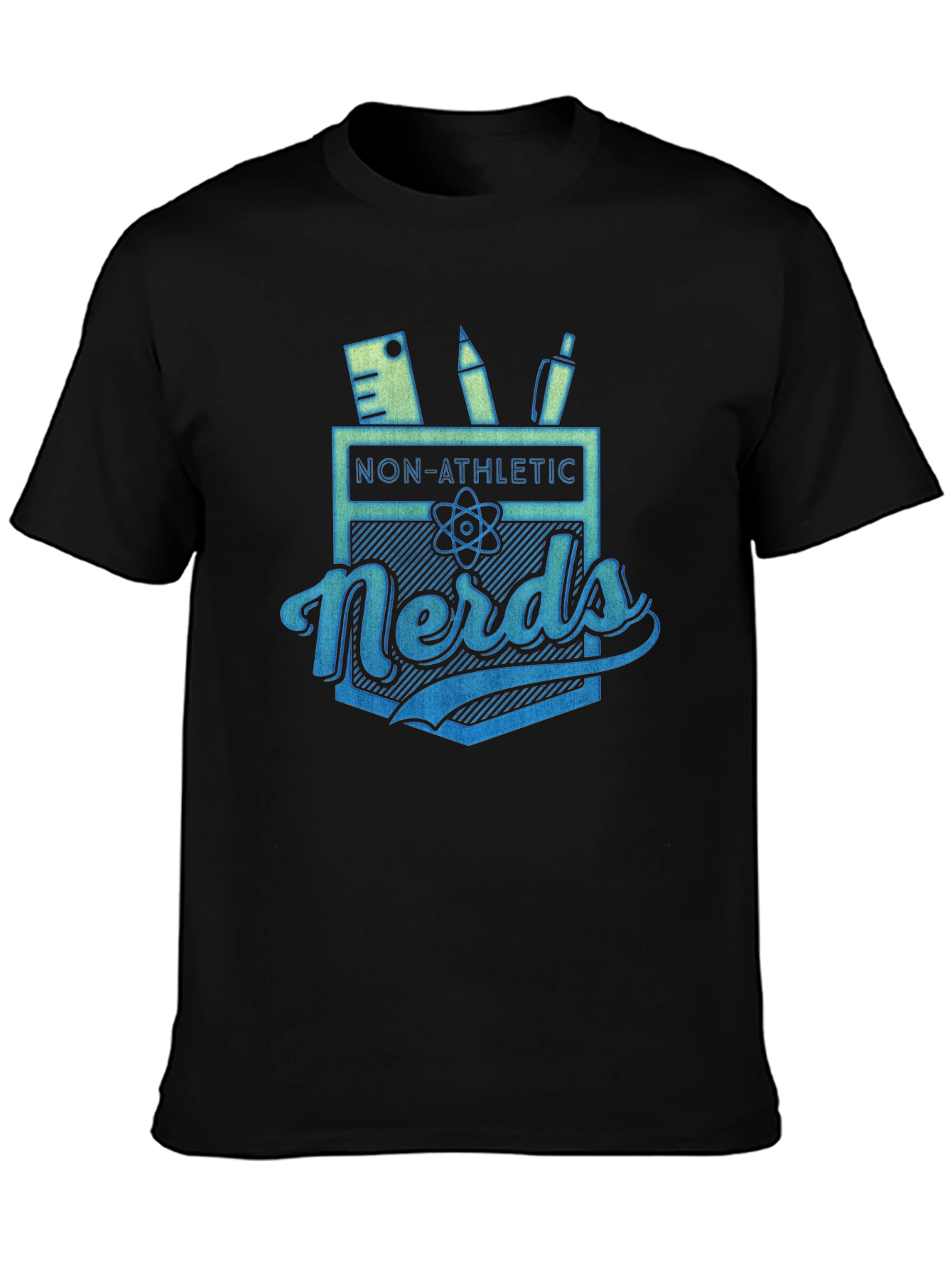 Non-Athletic Nerds Graphic Tee - Black