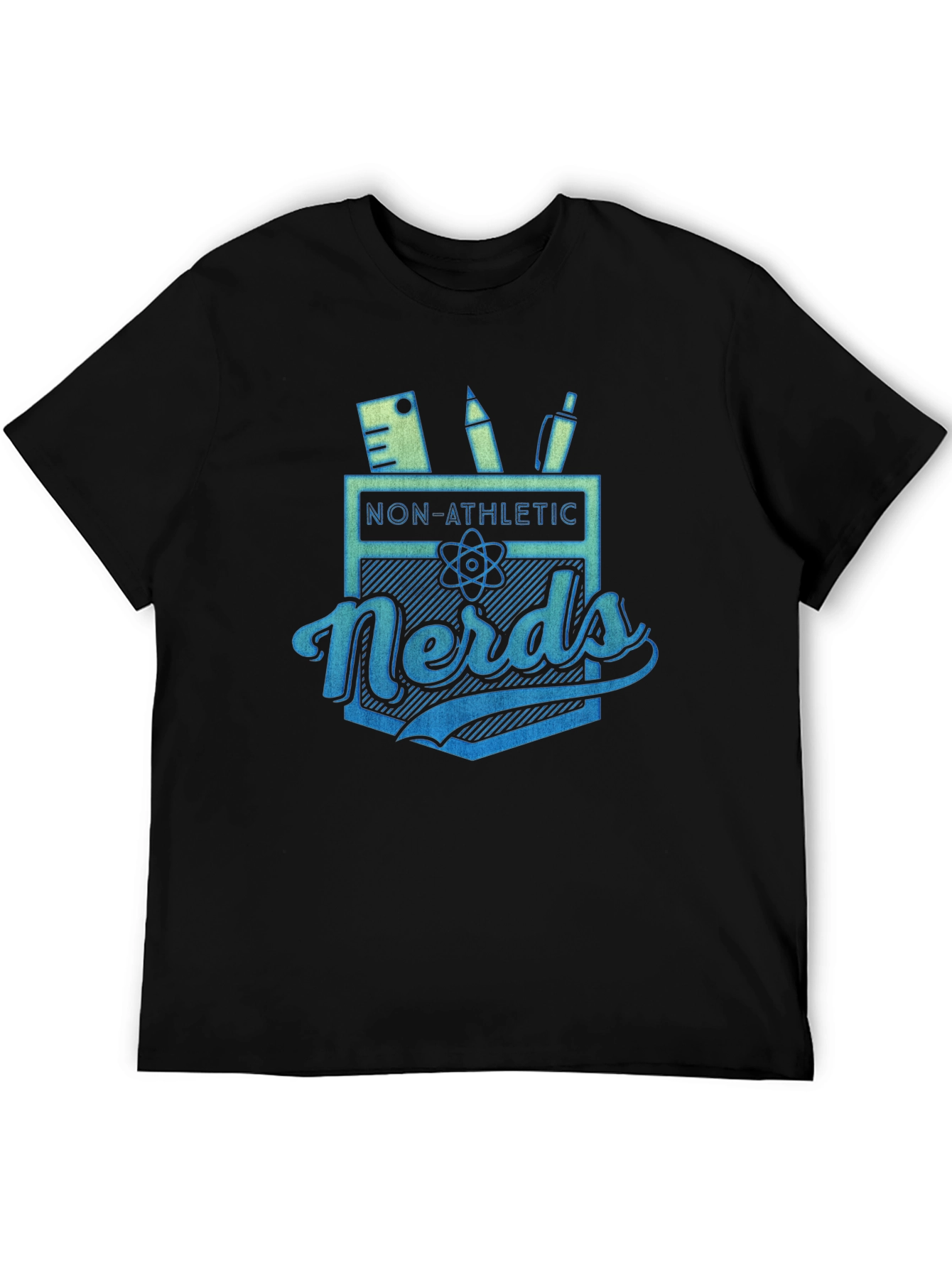 Non-Athletic Nerds Graphic Tee - Black