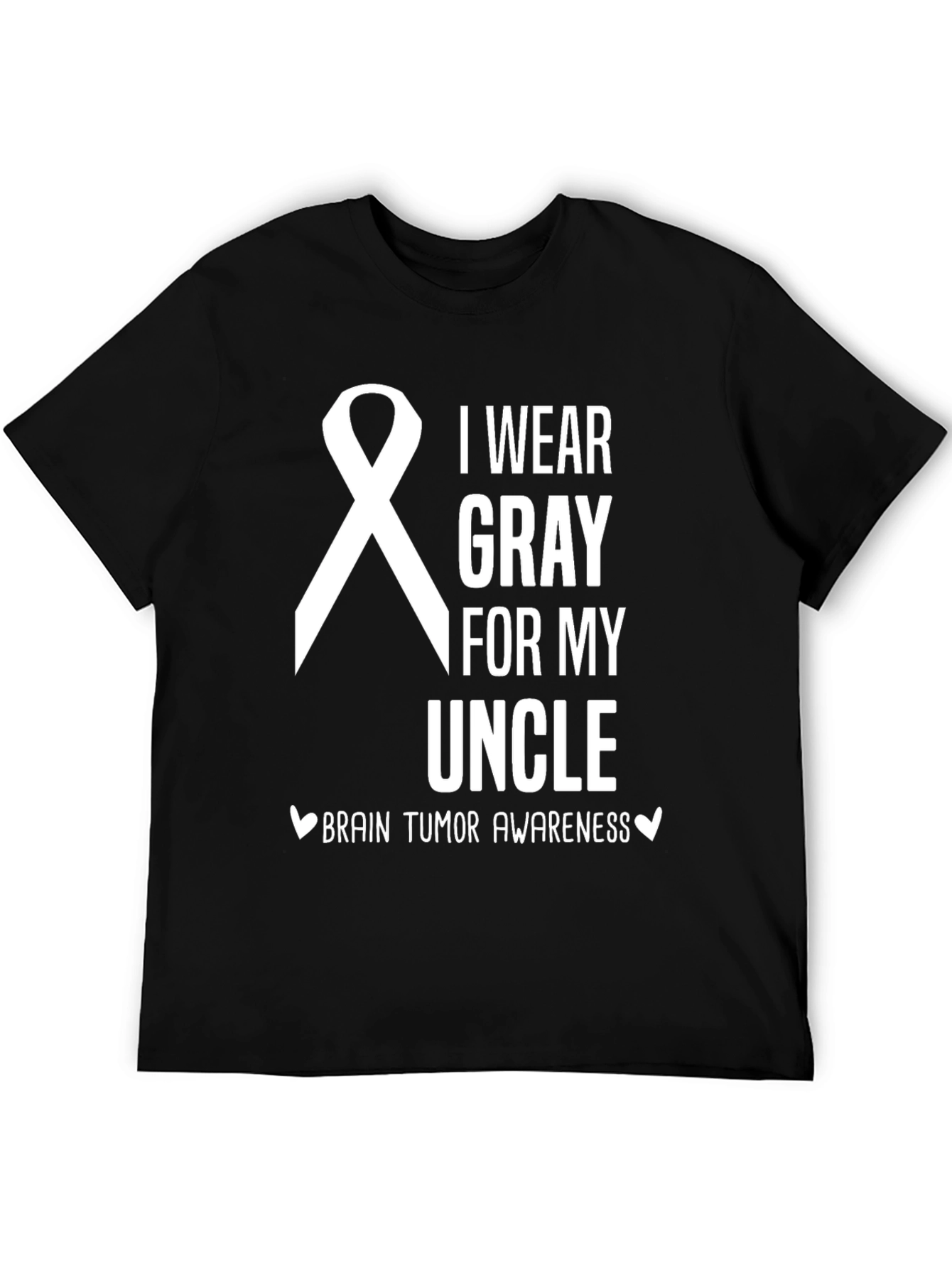 Gray Ribbon Brain Tumor Awareness T-Shirt