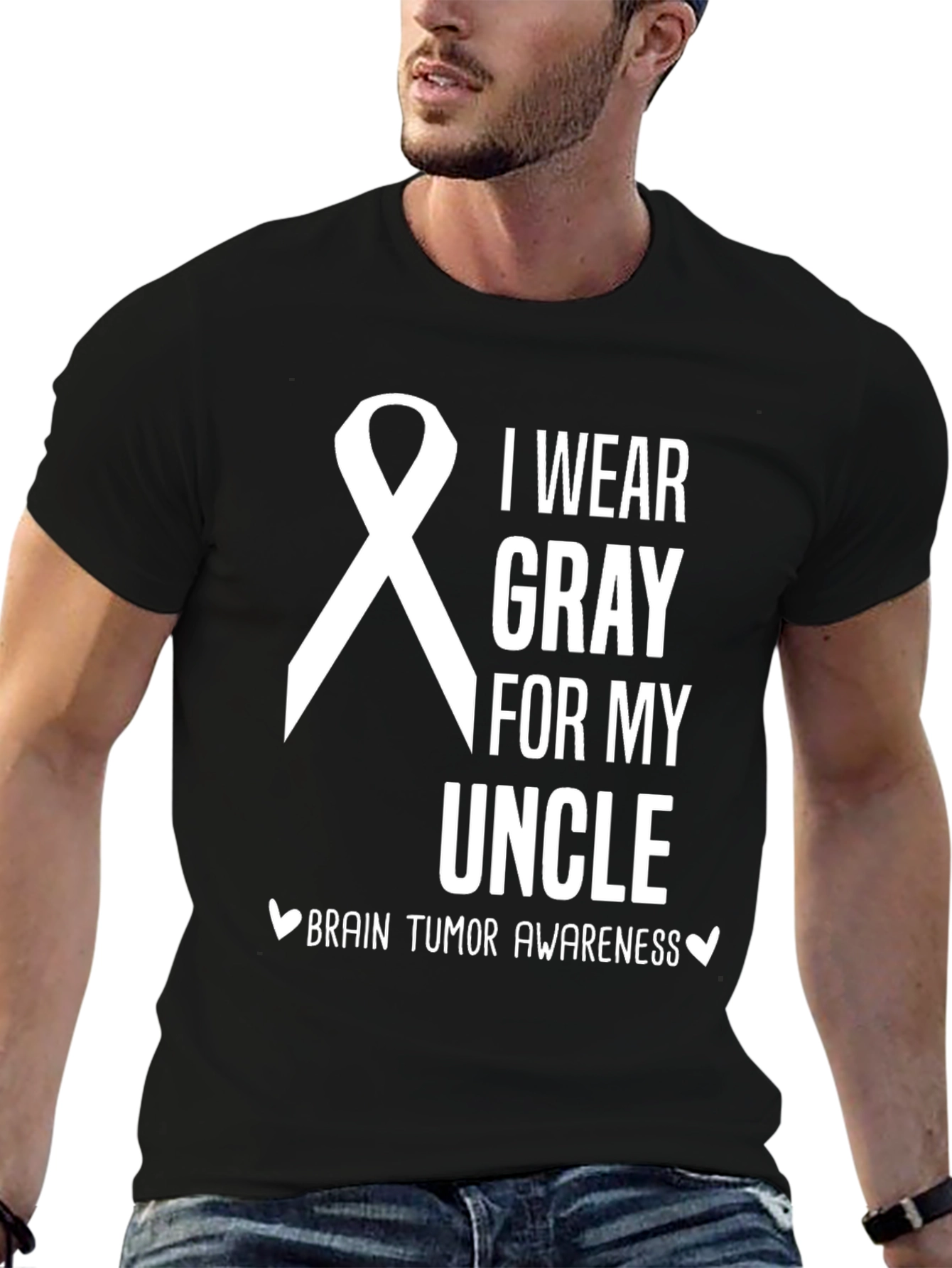 Gray Ribbon Brain Tumor Awareness T-Shirt