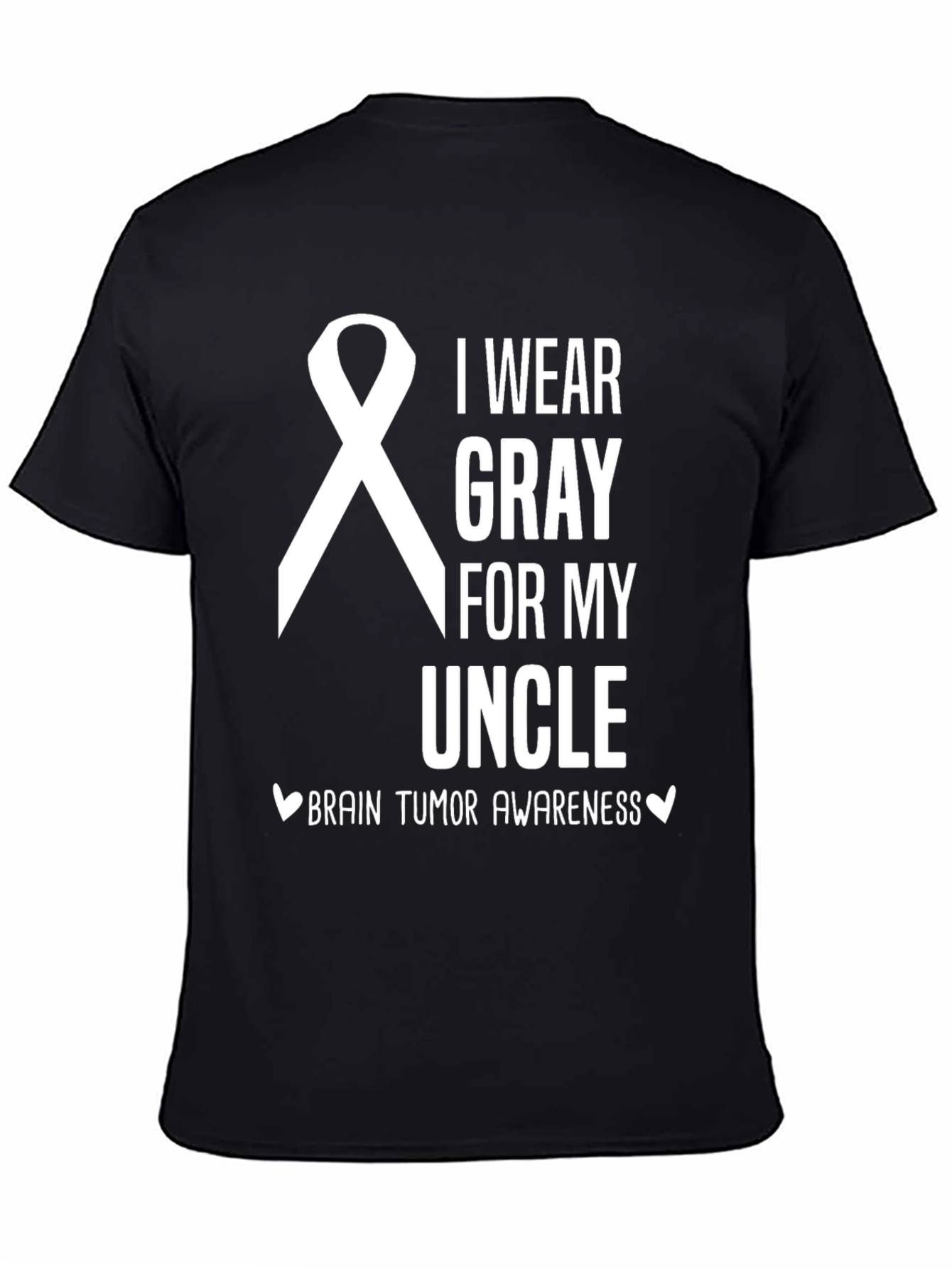 Gray Ribbon Brain Tumor Awareness T-Shirt