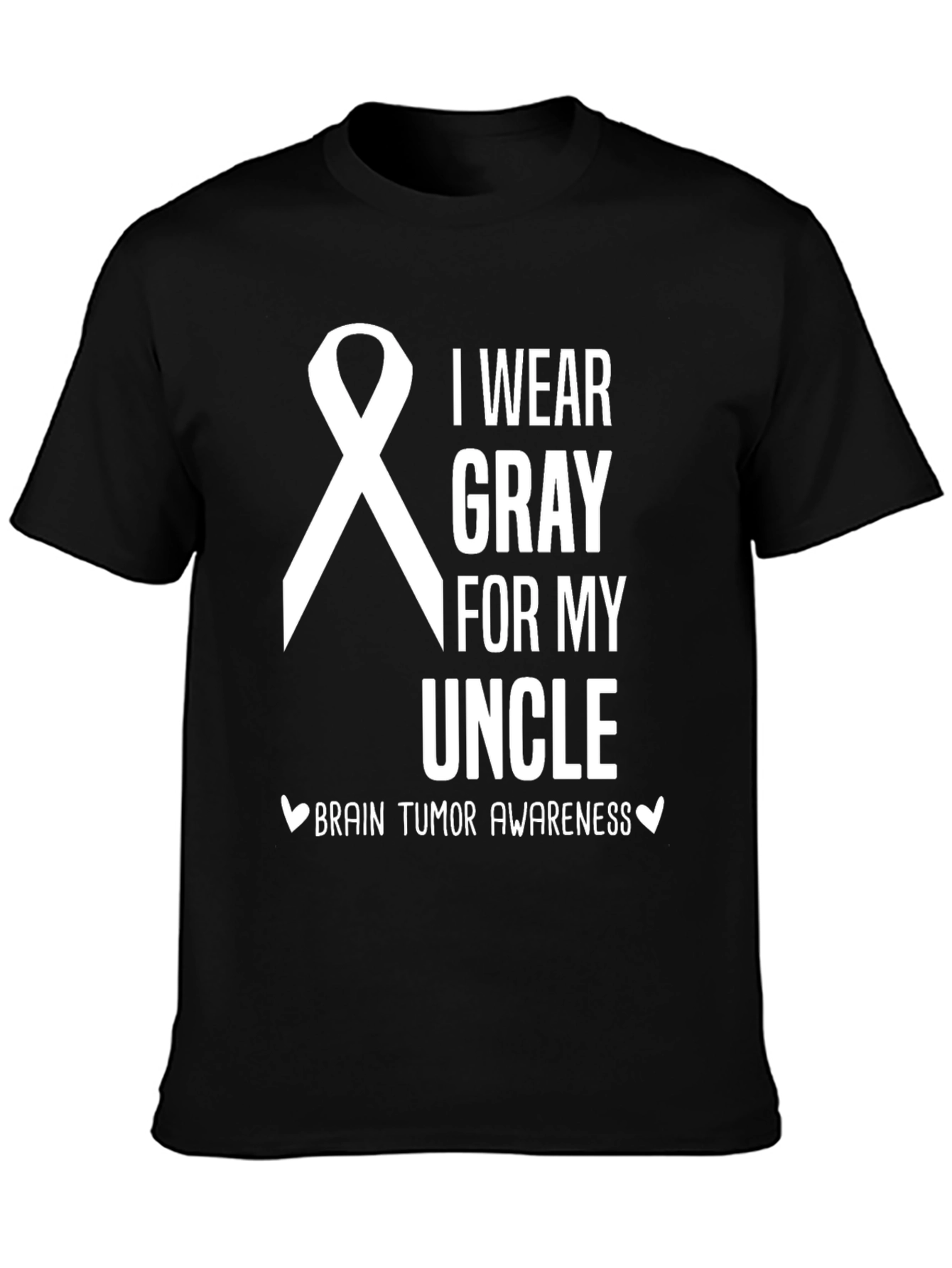 Gray Ribbon Brain Tumor Awareness T-Shirt
