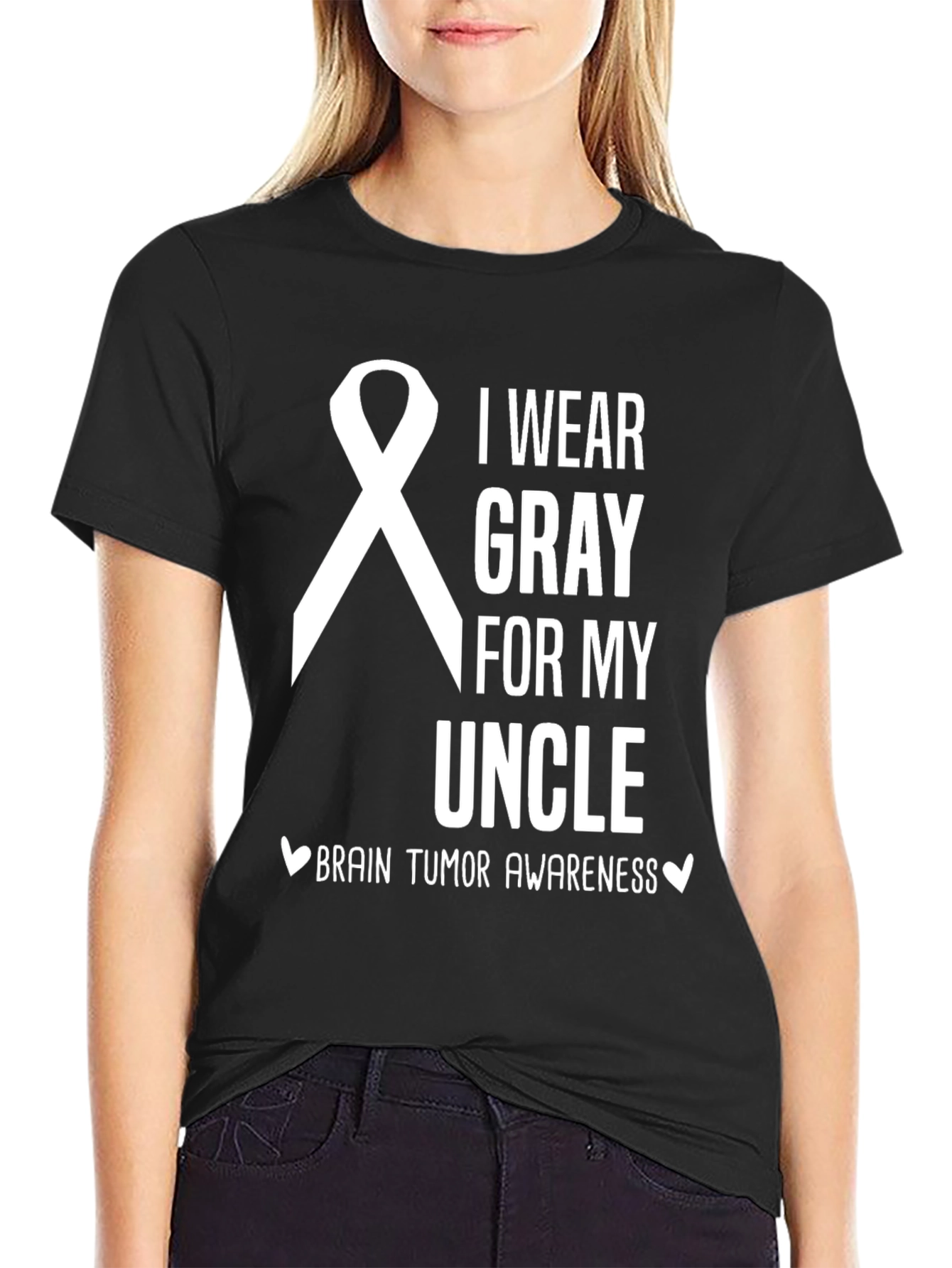 Gray Ribbon Brain Tumor Awareness T-Shirt