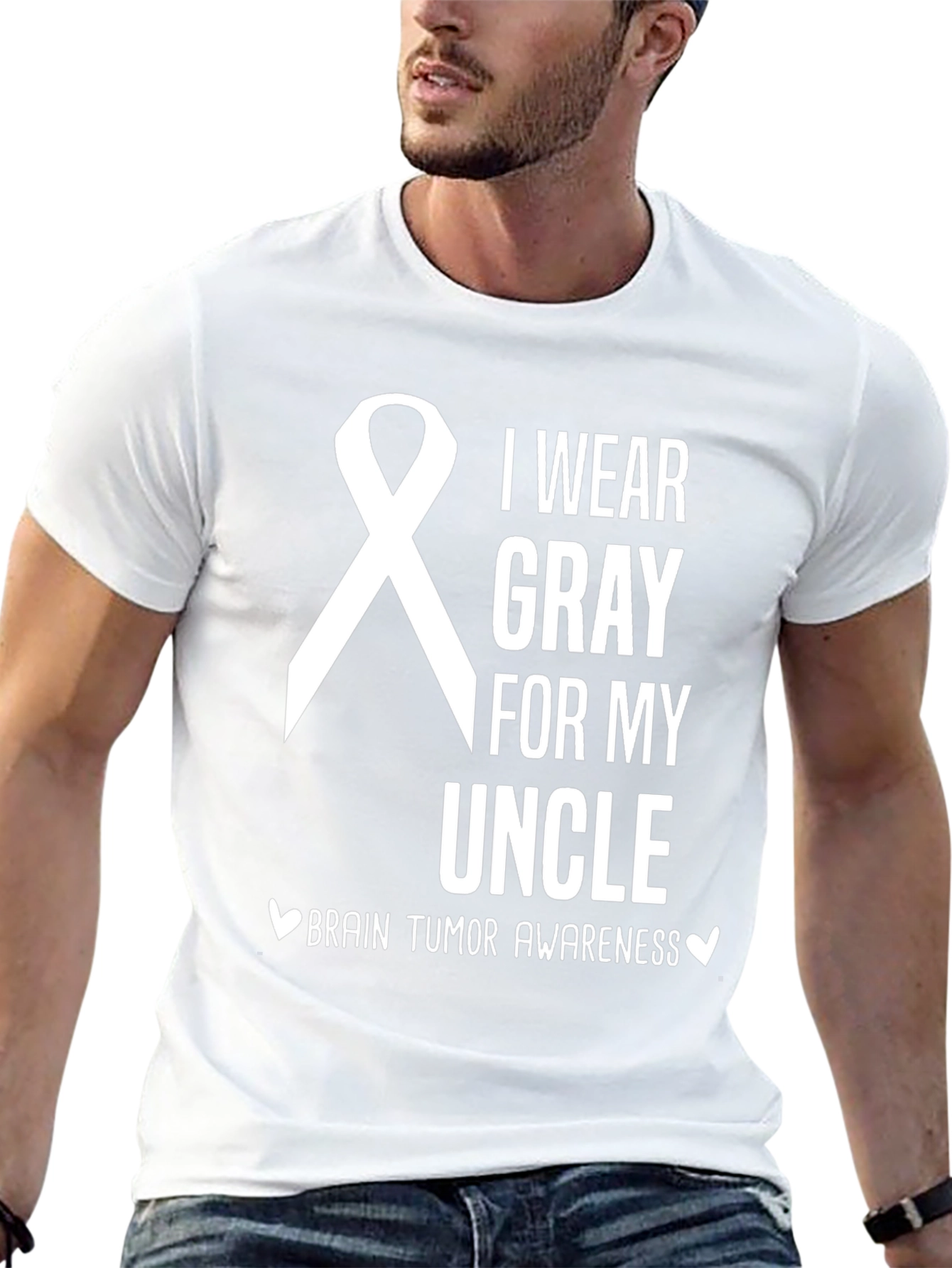 Gray Ribbon Brain Tumor Awareness T-Shirt