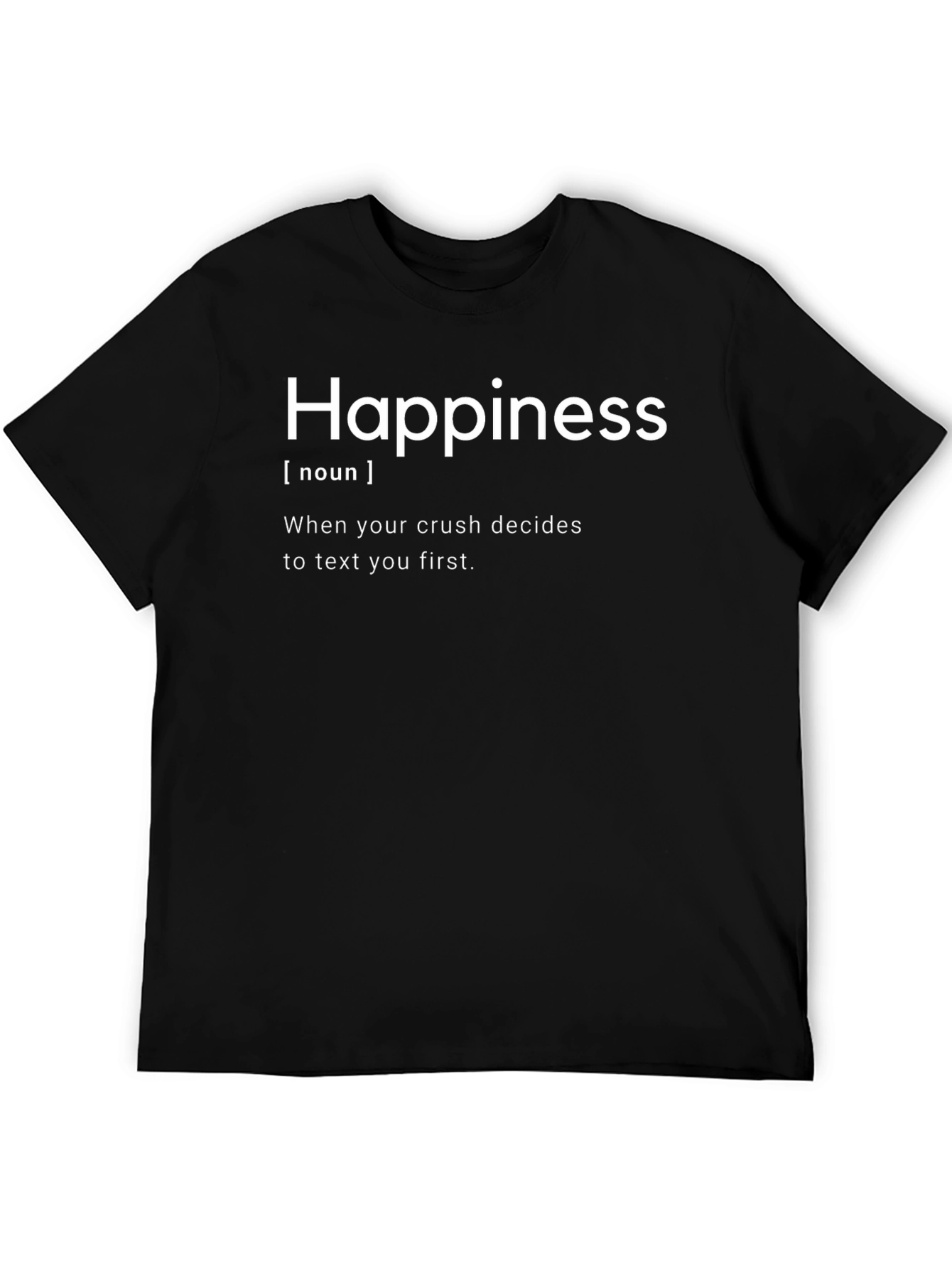 Happiness Definition Black Graphic Tee