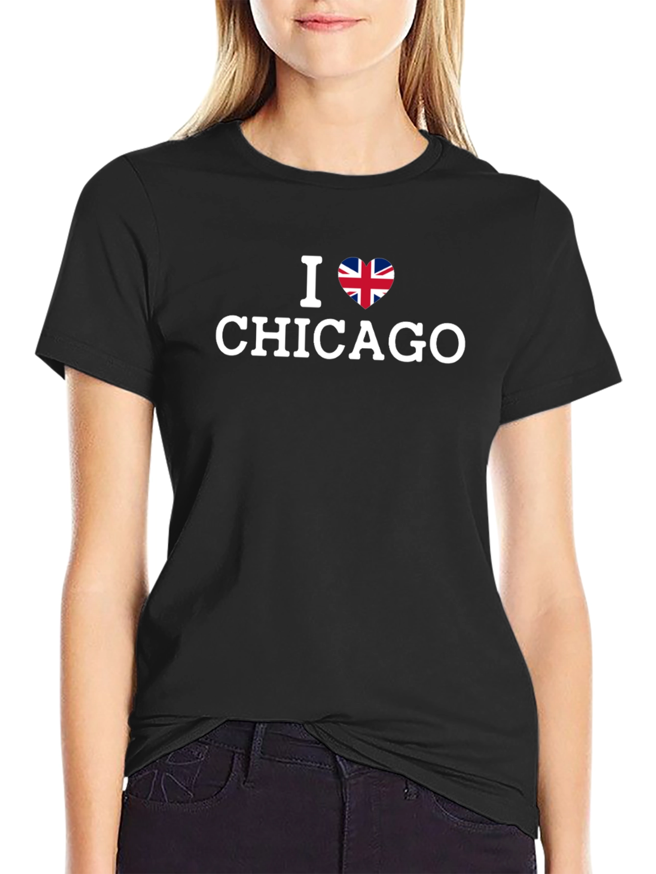 I Heart Chicago British Flag Graphic Tee