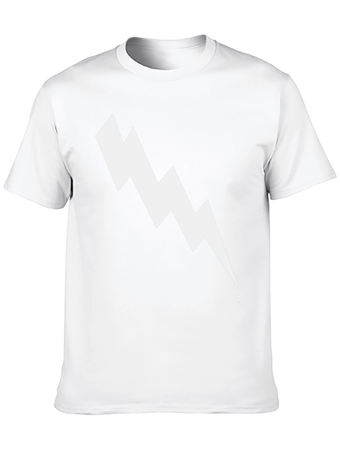 Lightning Bolt Graphic Tee - Black Cotton T-Shirt