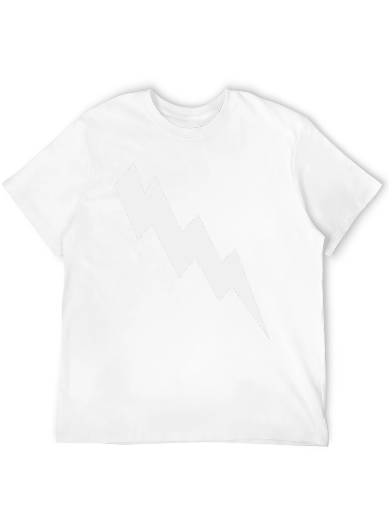 Lightning Bolt Graphic Tee - Black Cotton T-Shirt
