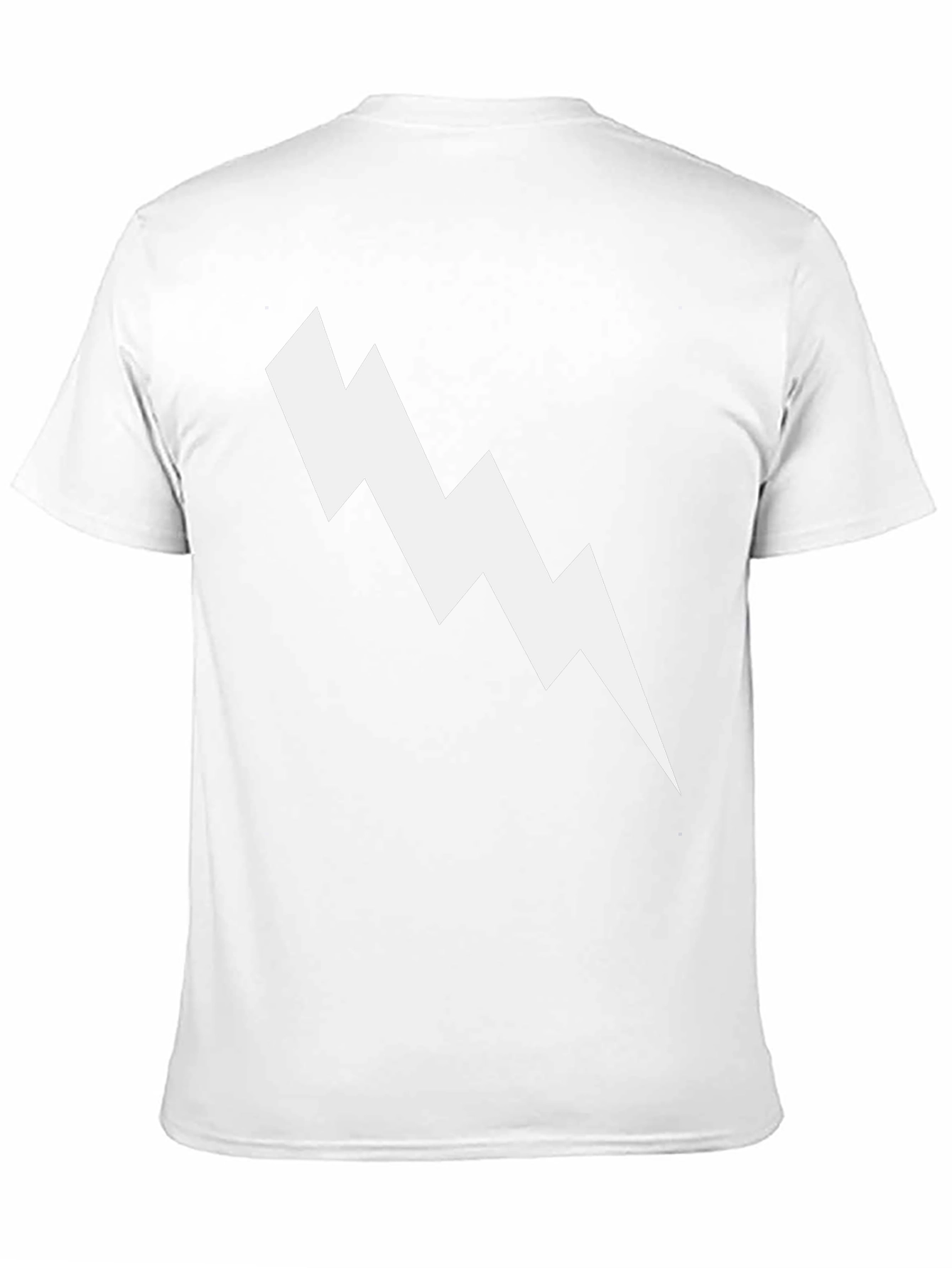 Lightning Bolt Graphic Tee - Black Cotton T-Shirt
