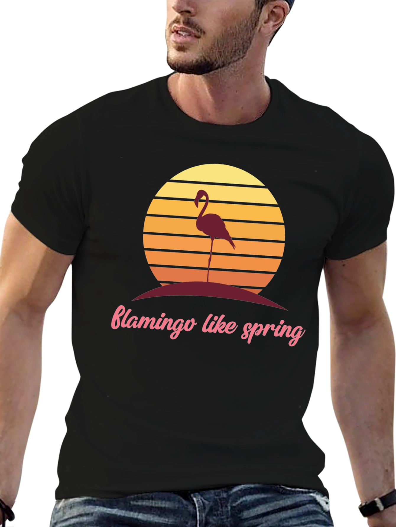 Retro Flamingo T-Shirt - Spring Vibes