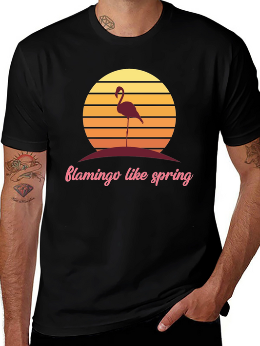 Retro Flamingo T-Shirt - Spring Vibes