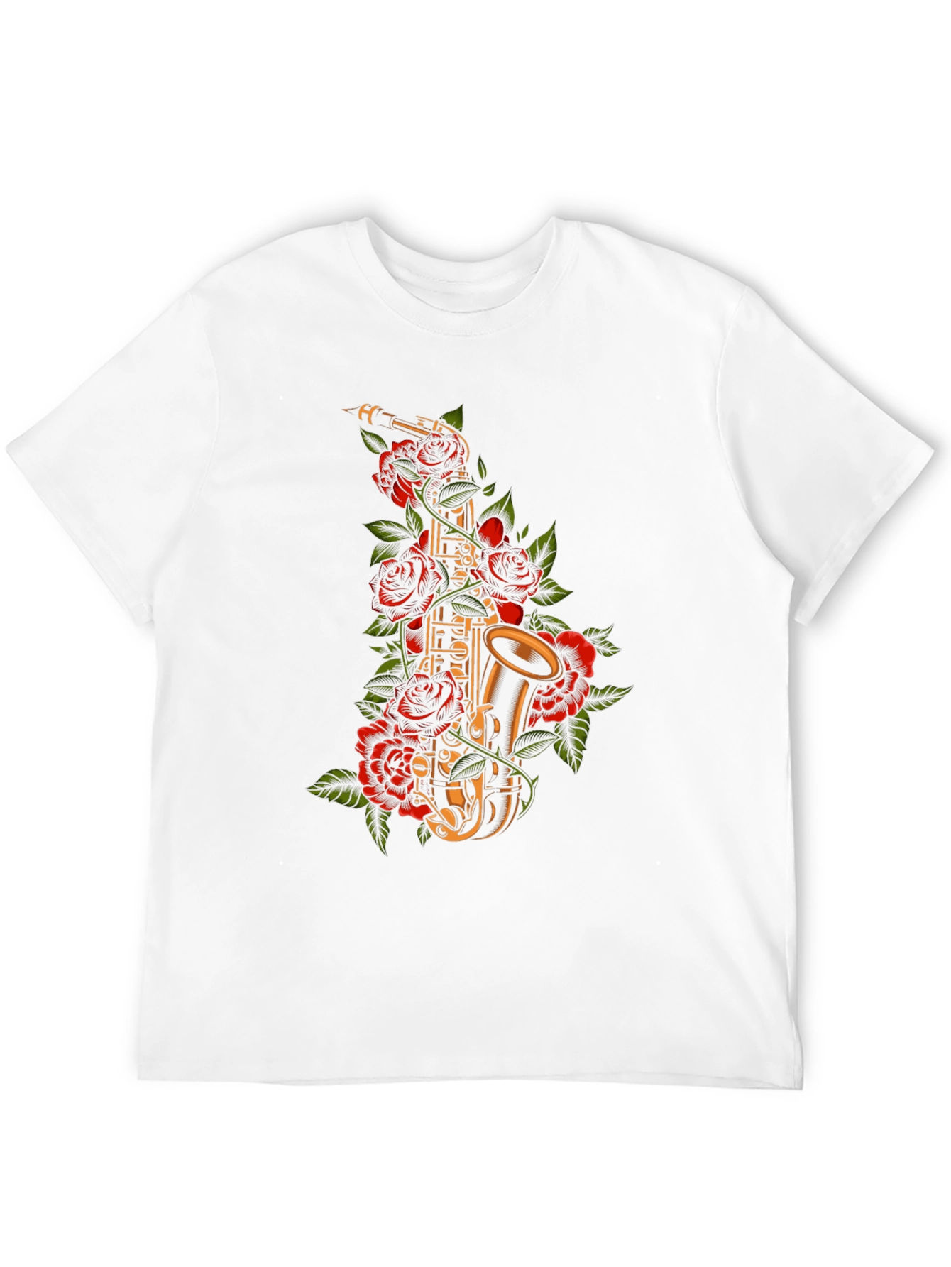 Saxophone Rose Graphic Tee