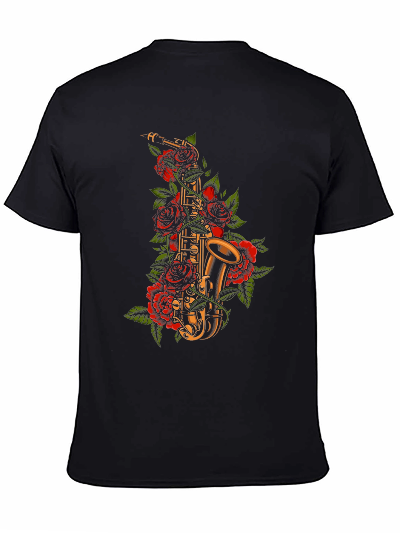 Saxophone Rose Graphic Tee