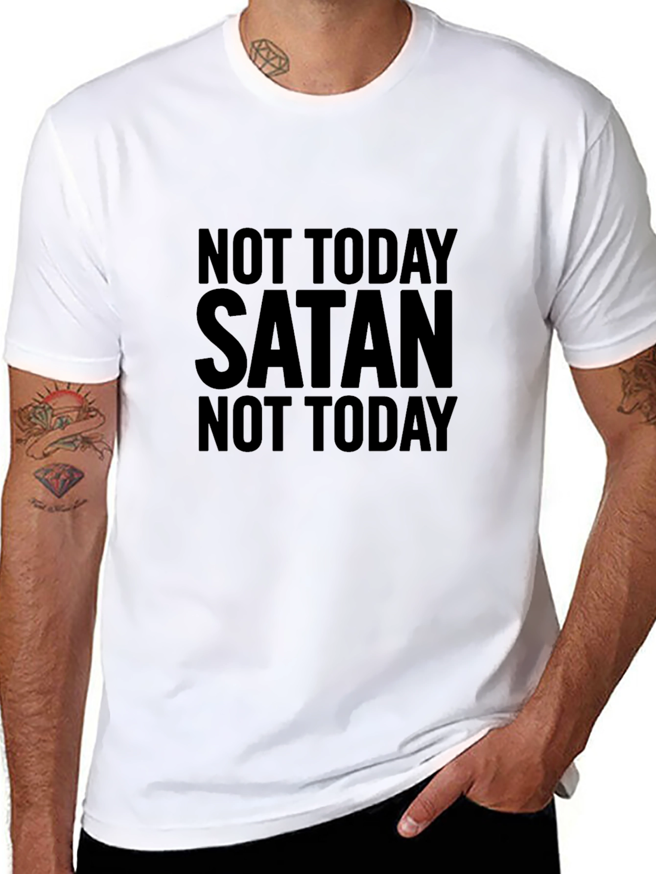 Not Today Satan T-Shirt - Graphic Tee