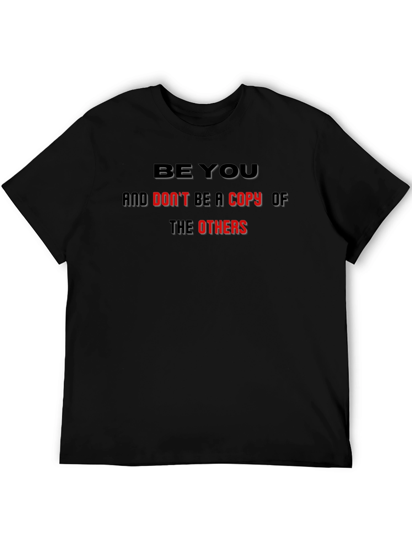 Be You Graphic Tee - Black Cotton Blend T-Shirt