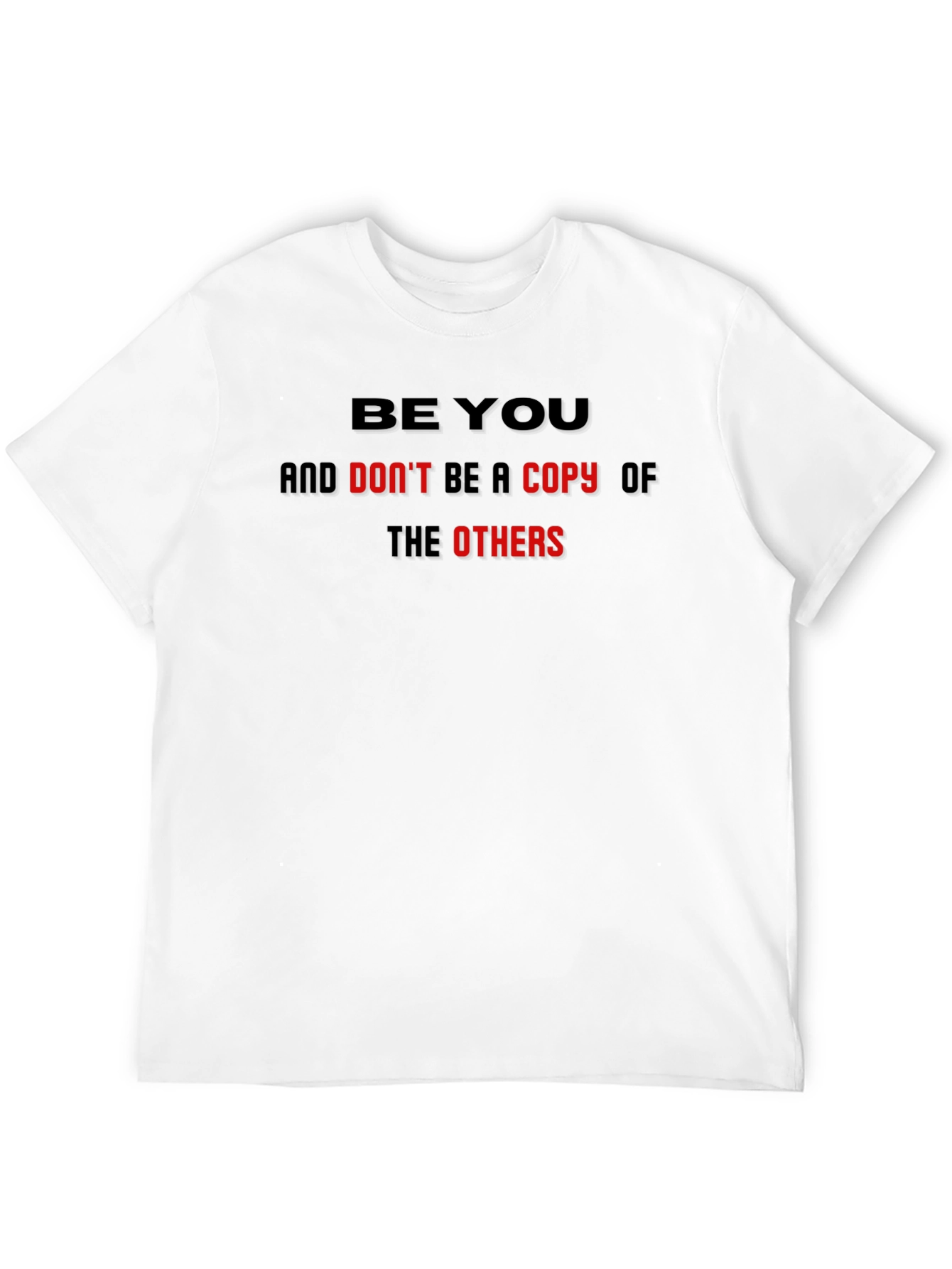 Be You Graphic Tee - Black Cotton Blend T-Shirt