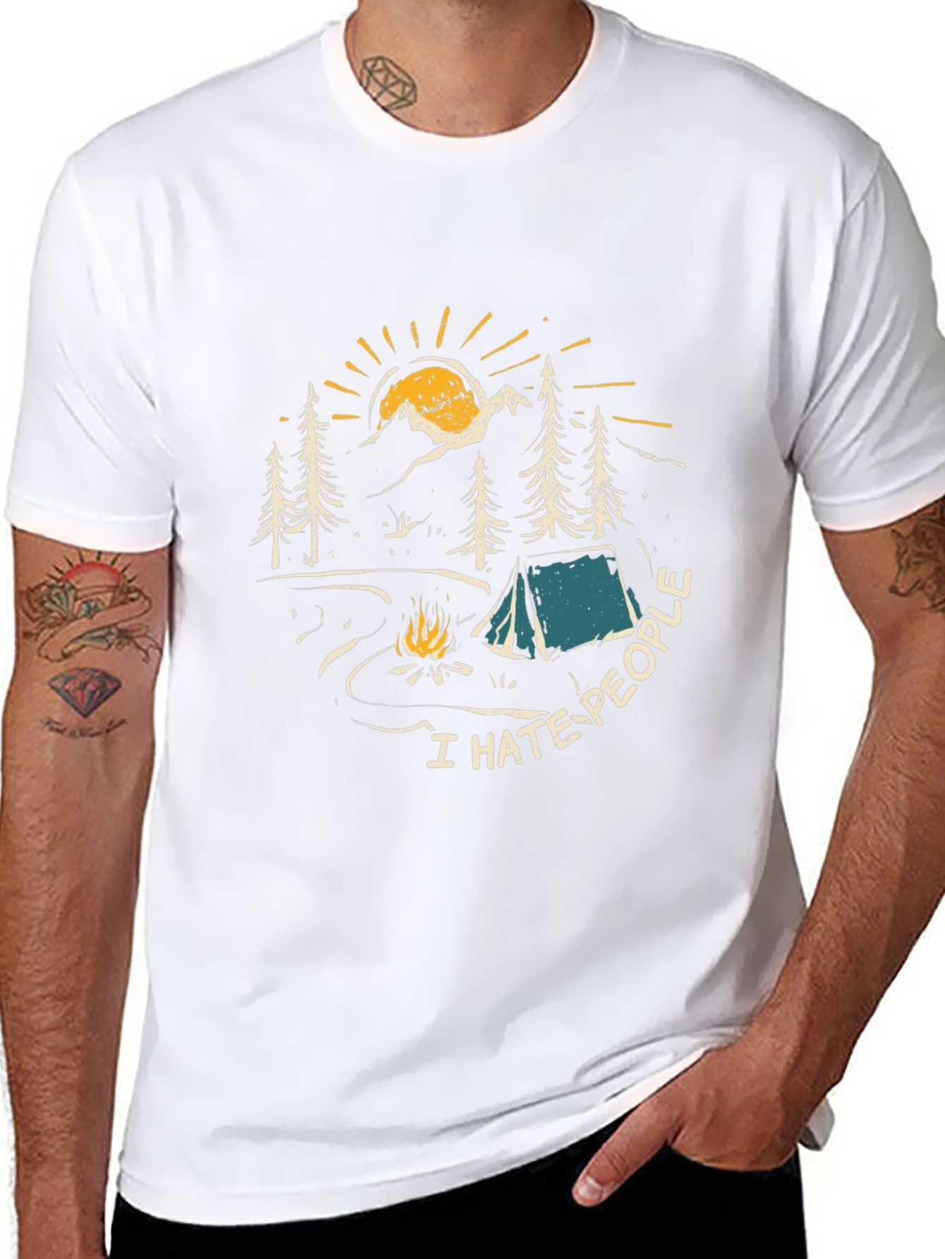 I Hate People Camping Graphic Tee