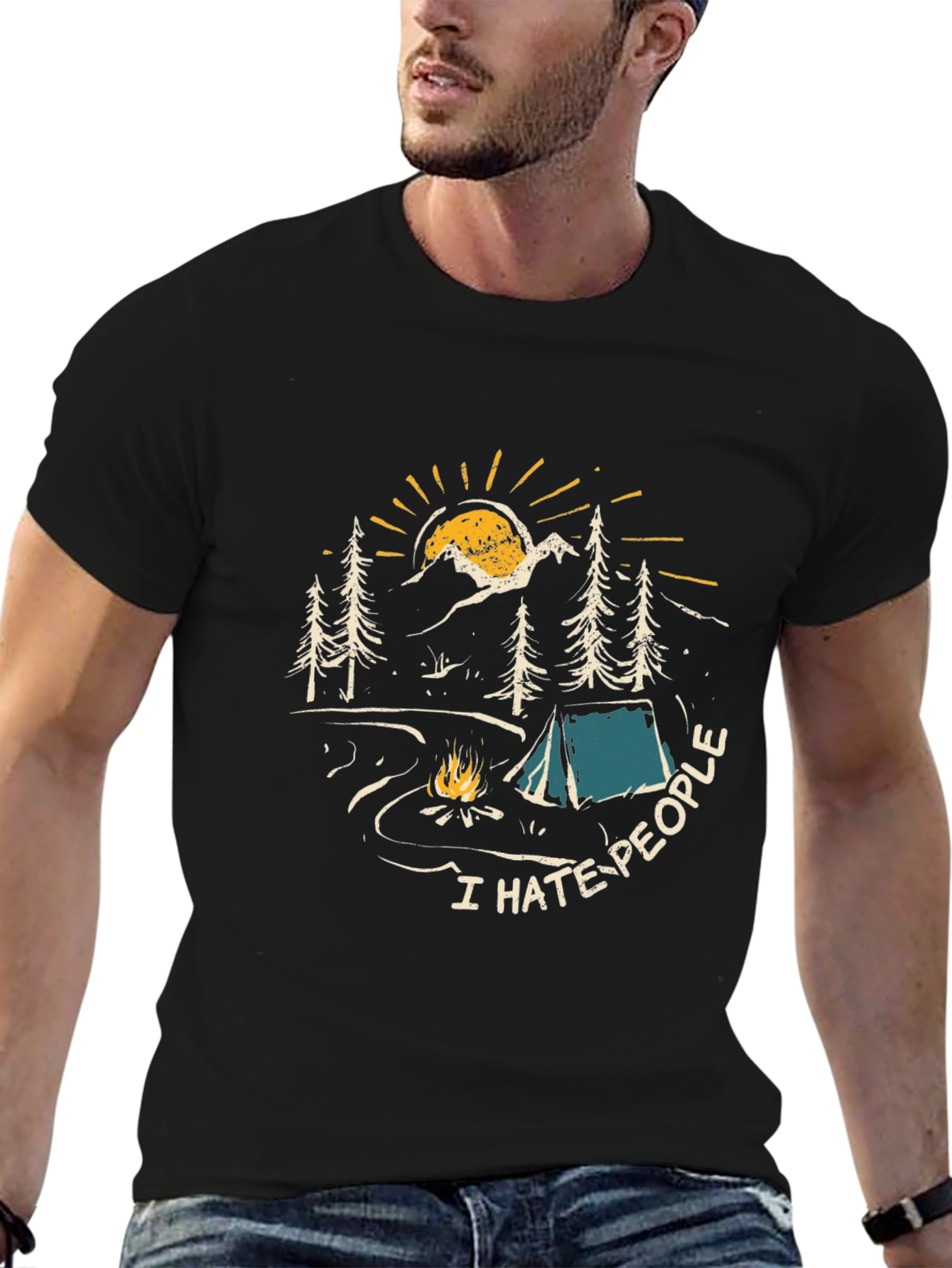 I Hate People Camping Graphic Tee