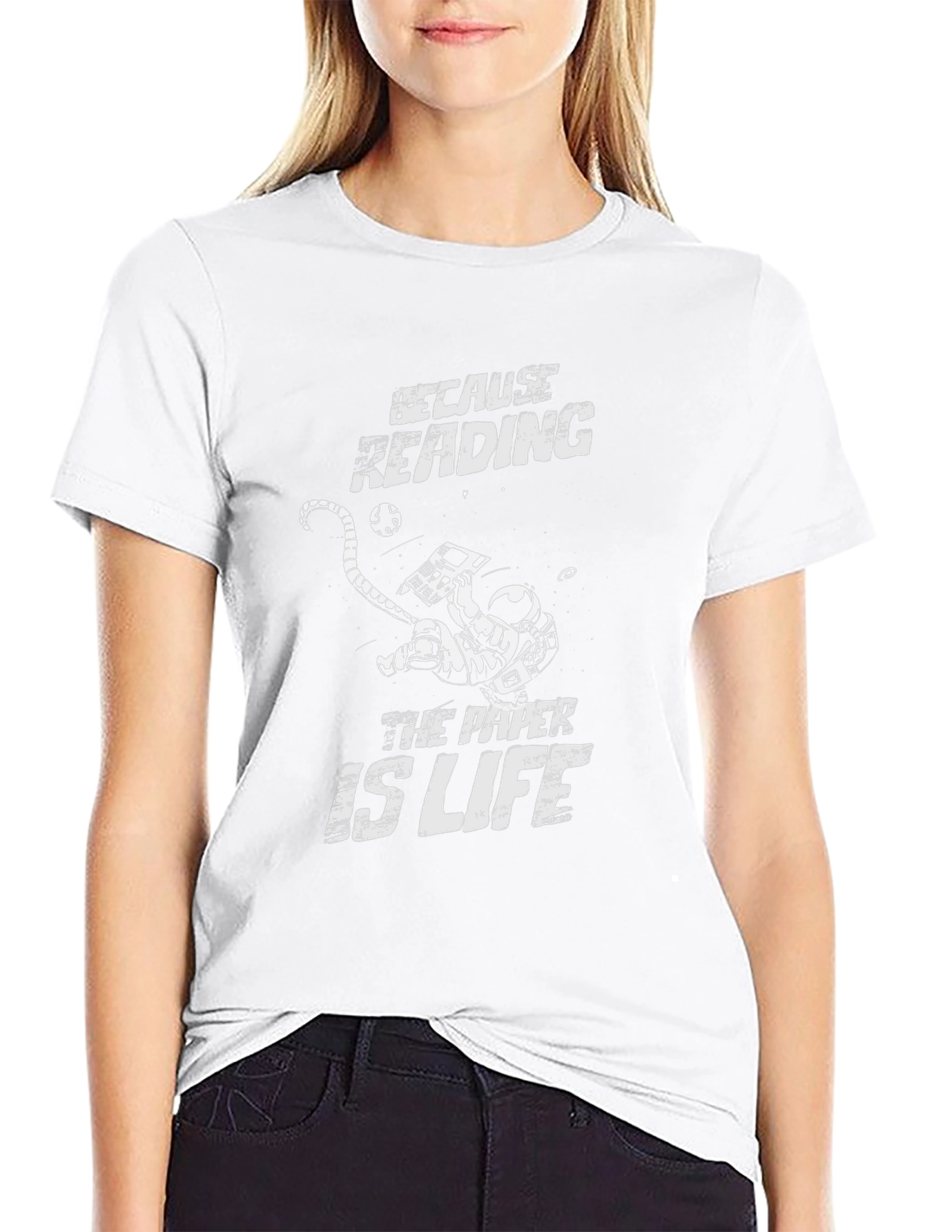 Because Reading The Paper Is Life - Novelty T-Shirt
