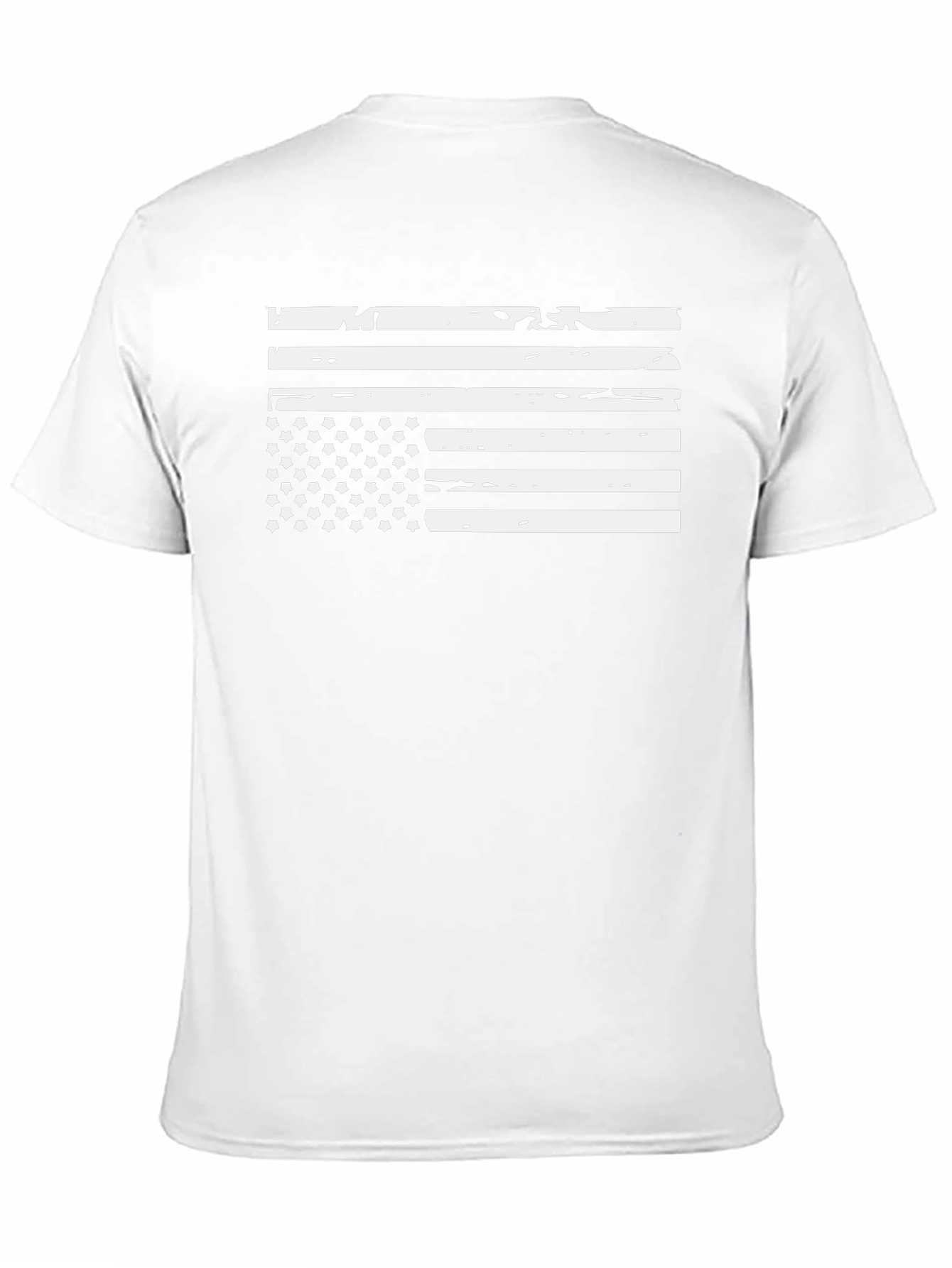 Distressed American Flag Graphic Tee - Black