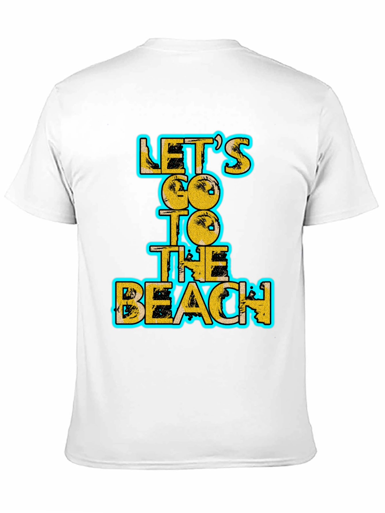 Lets Go To The Beach Black Graphic Tee