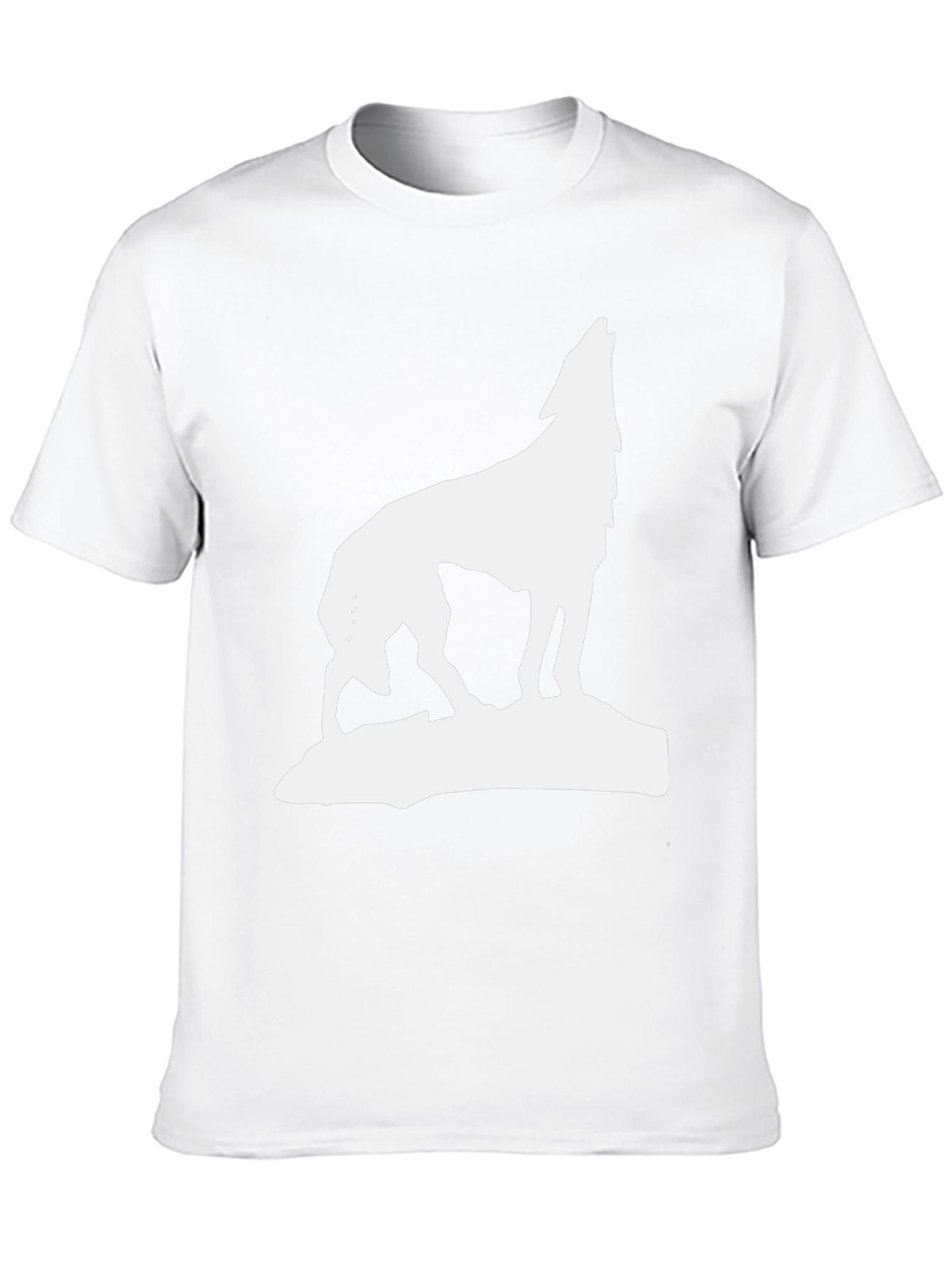 Wolf Howl Graphic Tee - Black Cotton Blend