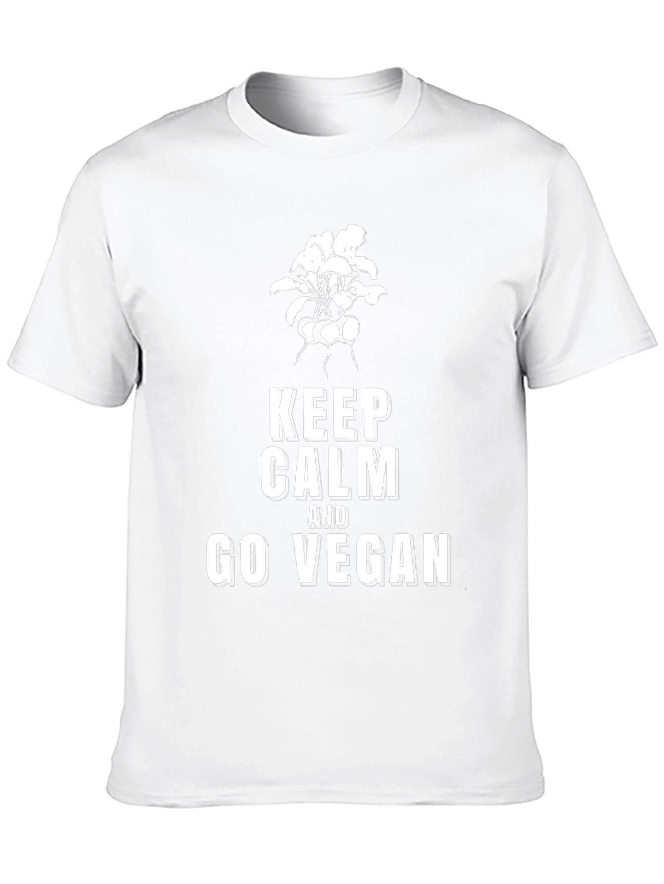 Keep Calm and Go Vegan Black T-Shirt
