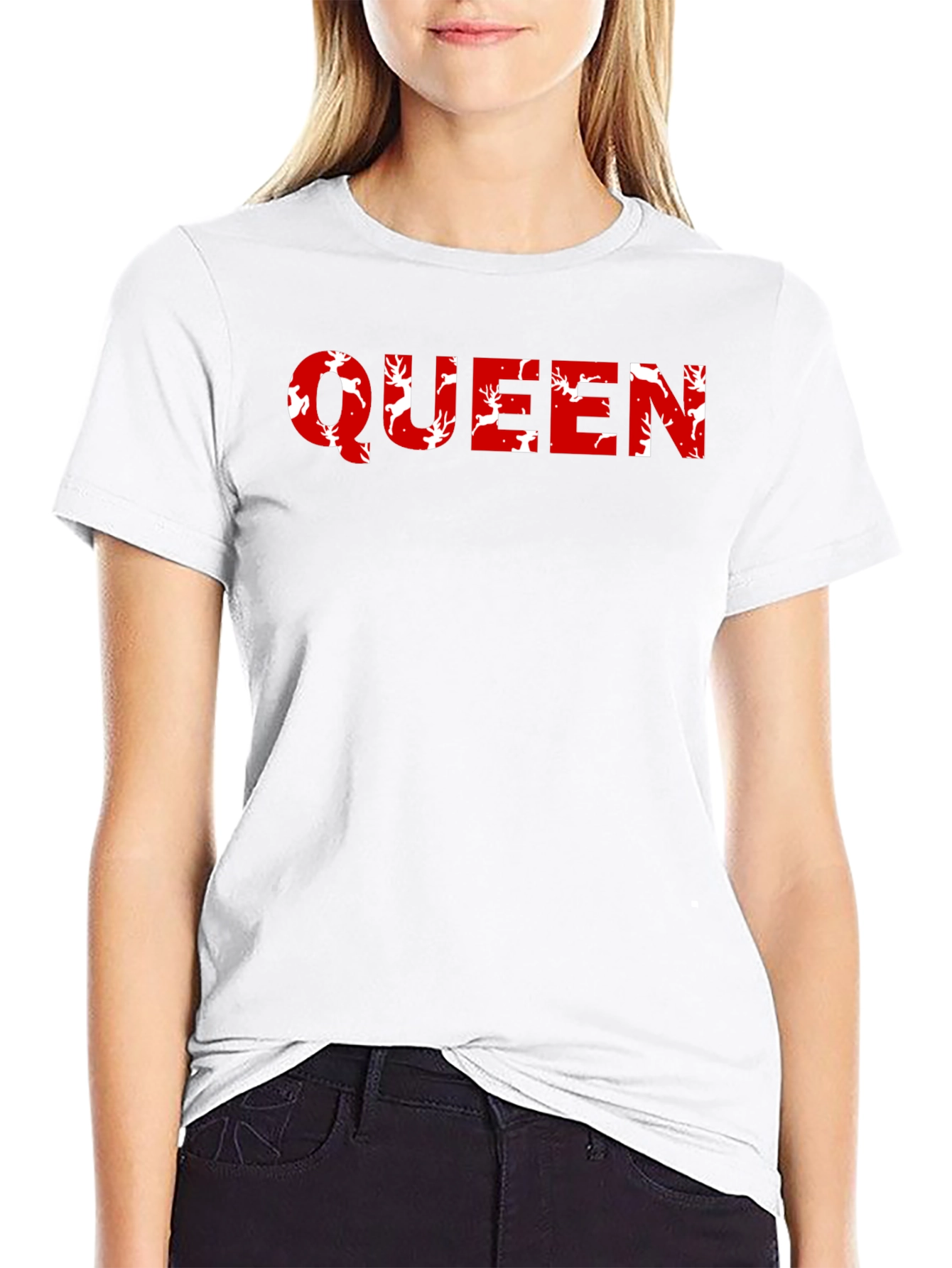 Queen Reindeer Graphic T-Shirt