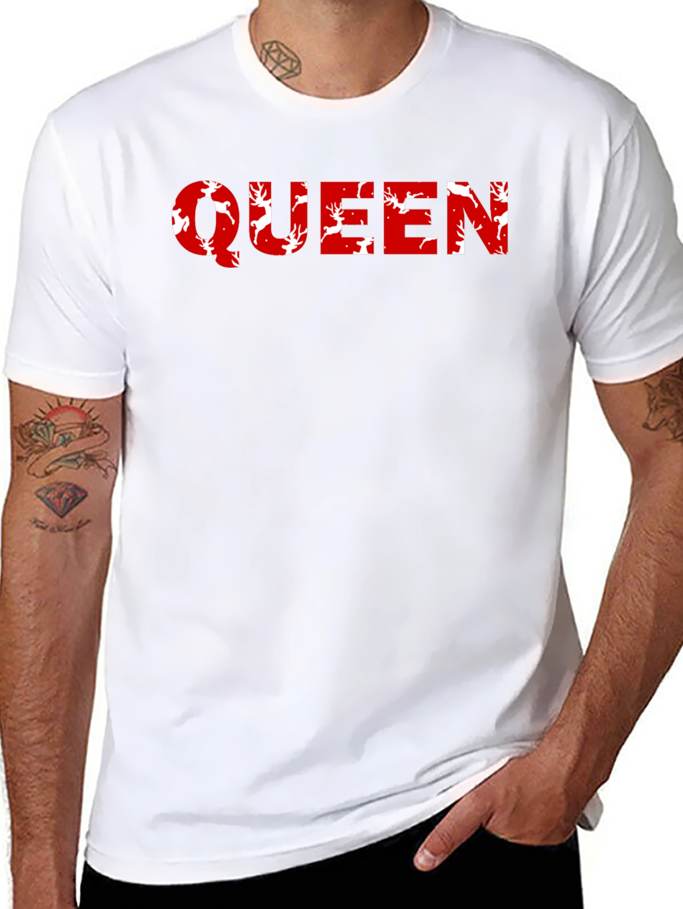 Queen Reindeer Graphic T-Shirt