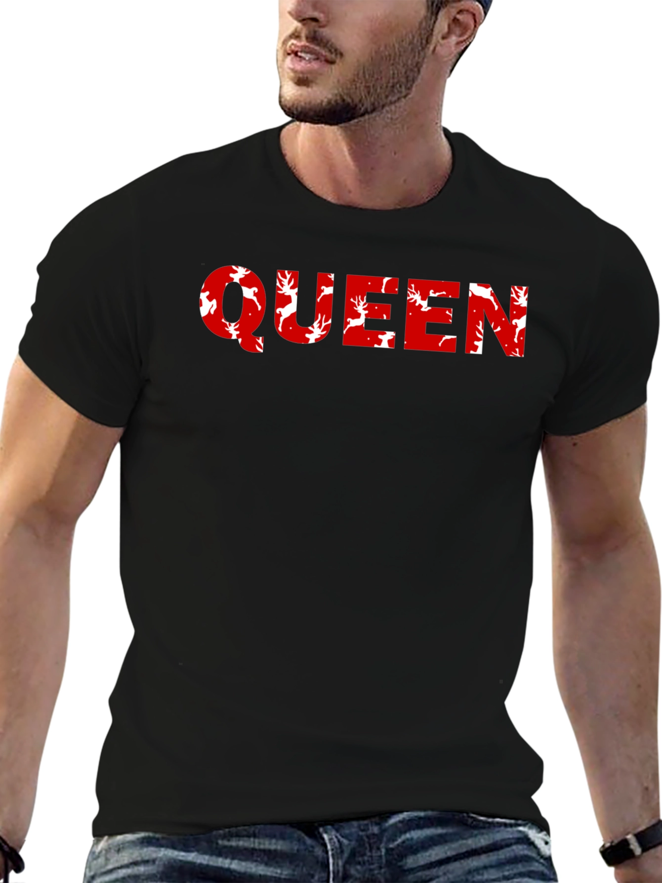 Queen Reindeer Graphic T-Shirt
