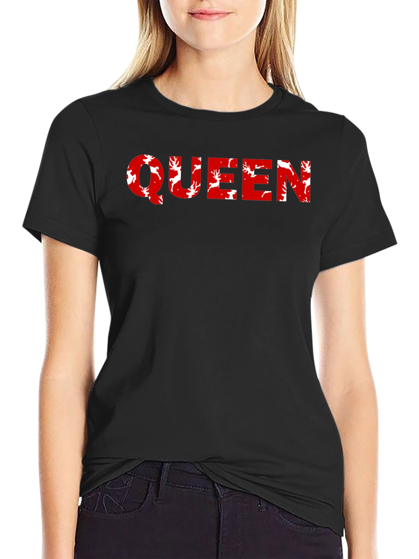 Queen Reindeer Graphic T-Shirt