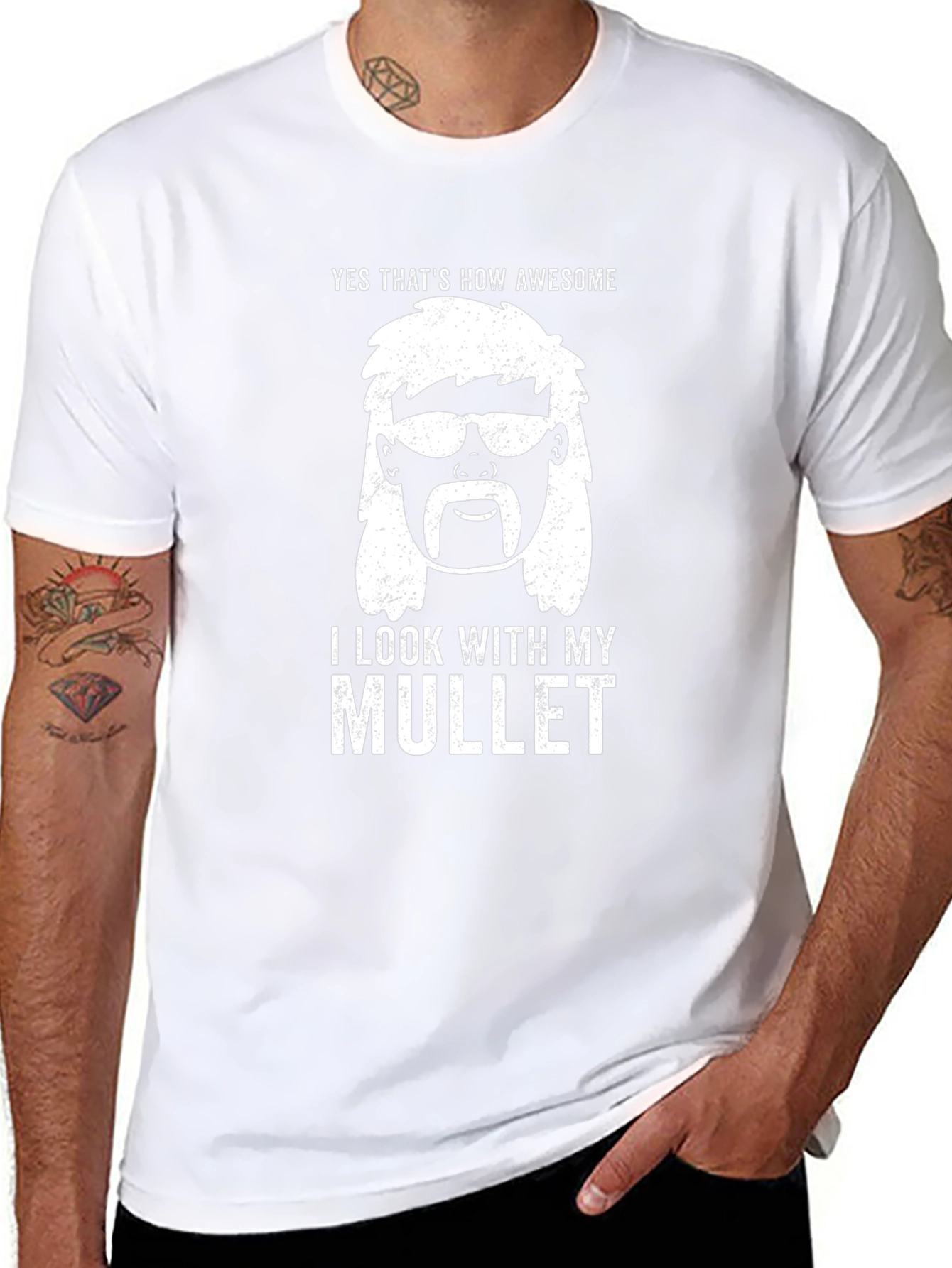 Awesome Mullet T-Shirt - Funny Graphic Tee