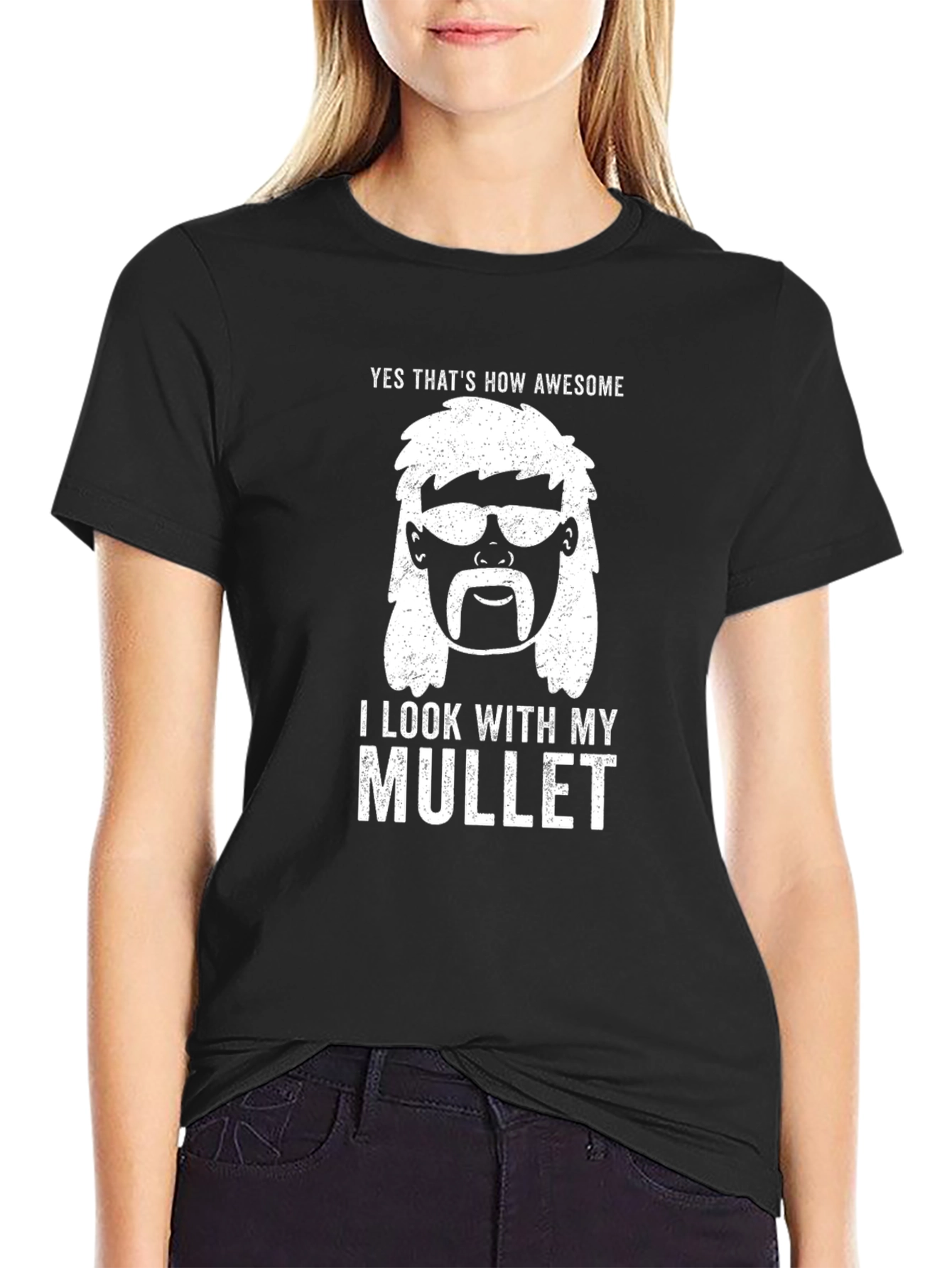 Awesome Mullet T-Shirt - Funny Graphic Tee