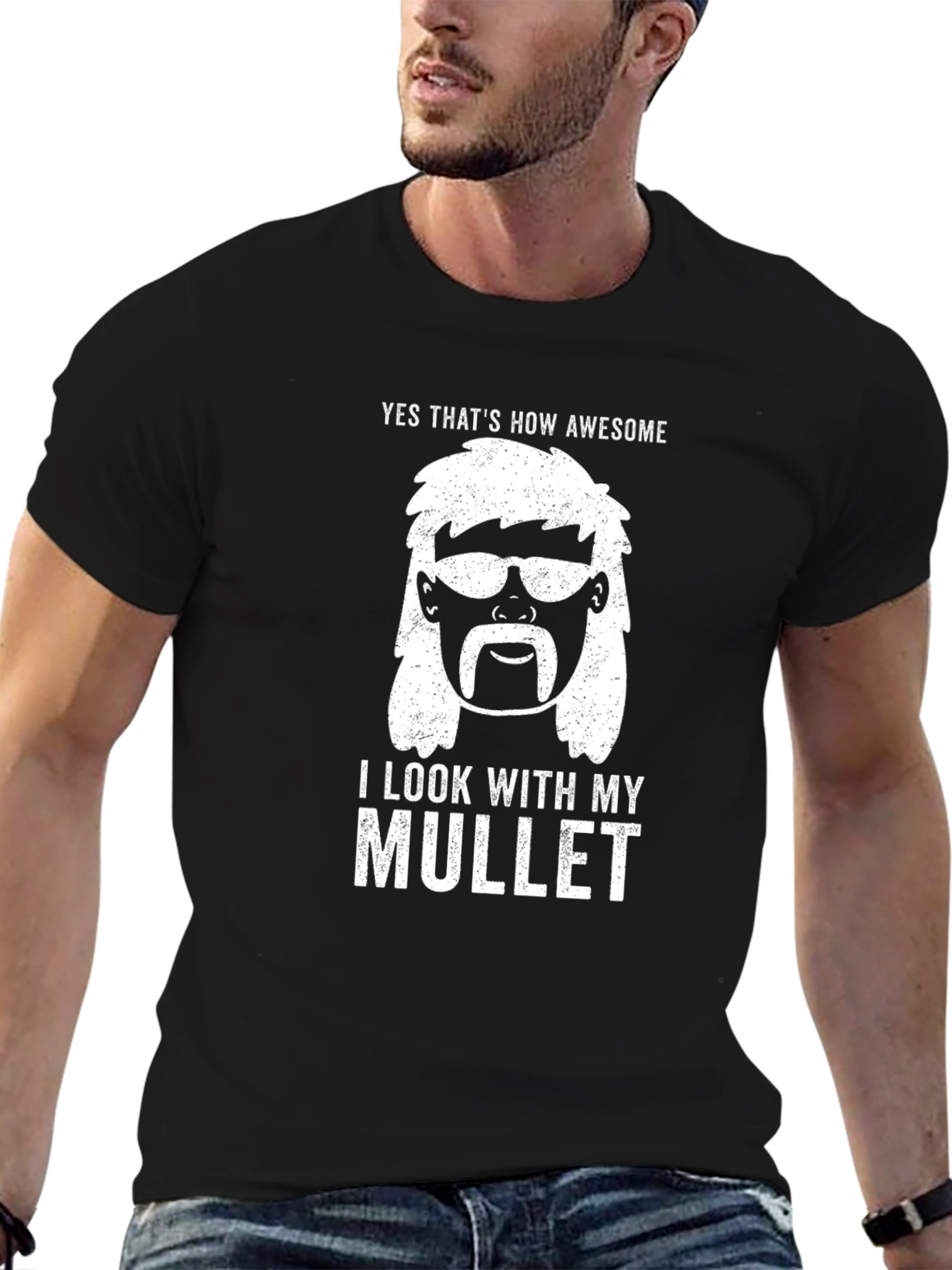 Awesome Mullet T-Shirt - Funny Graphic Tee