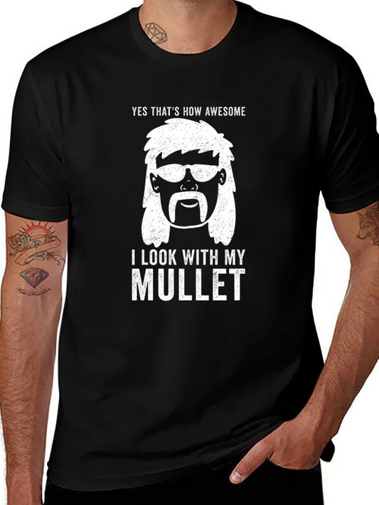 Awesome Mullet T-Shirt - Funny Graphic Tee