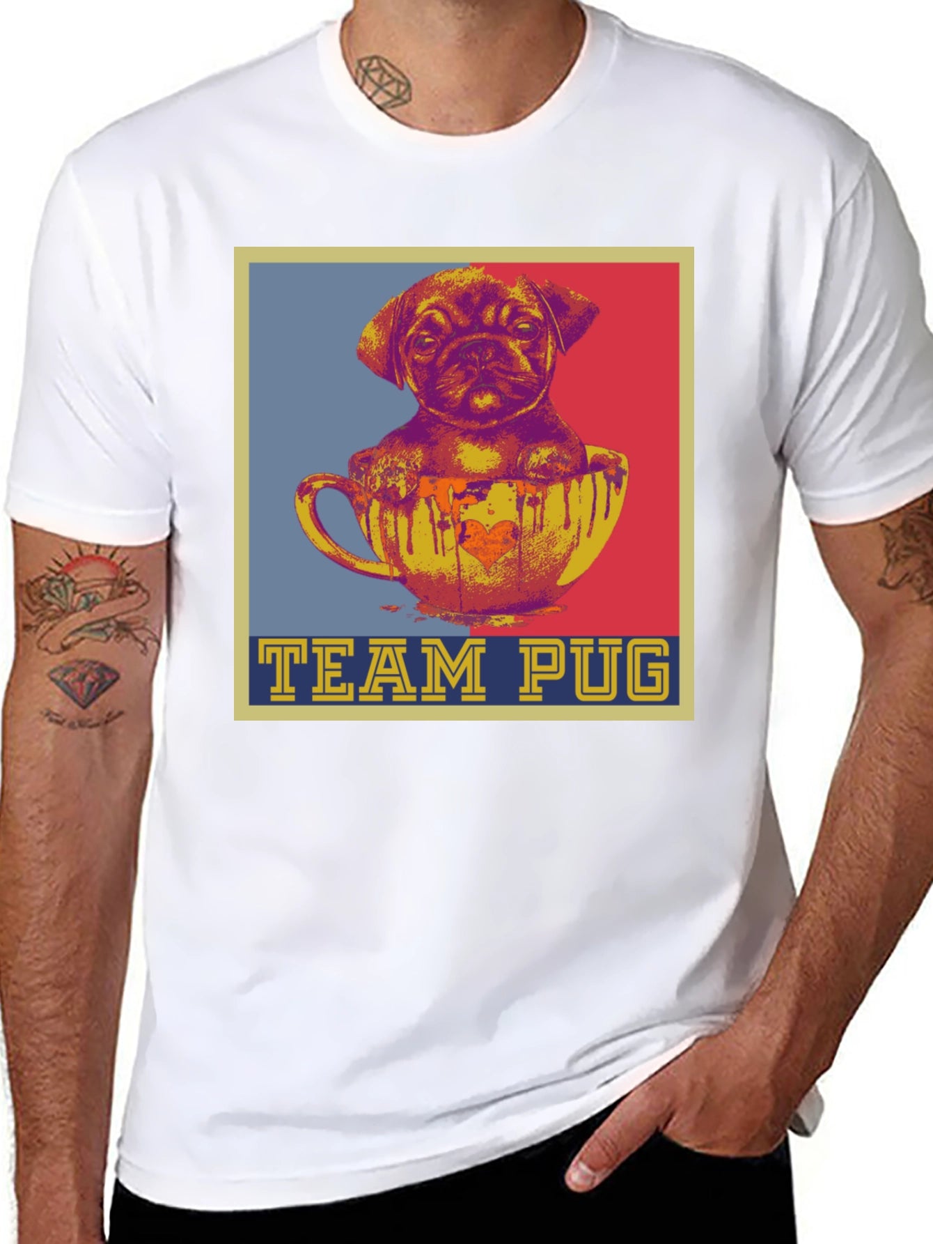Team Pug T-Shirt - Cute Dog Graphic Tee