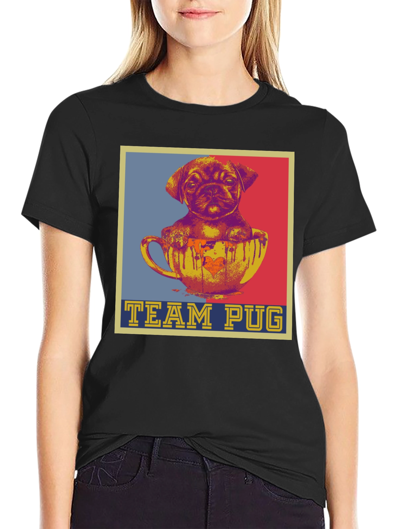 Team Pug T-Shirt - Cute Dog Graphic Tee