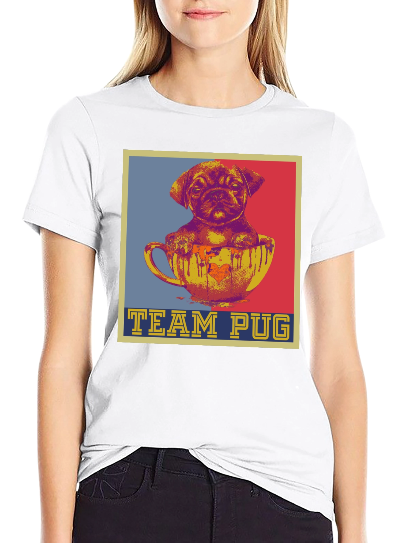 Team Pug T-Shirt - Cute Dog Graphic Tee