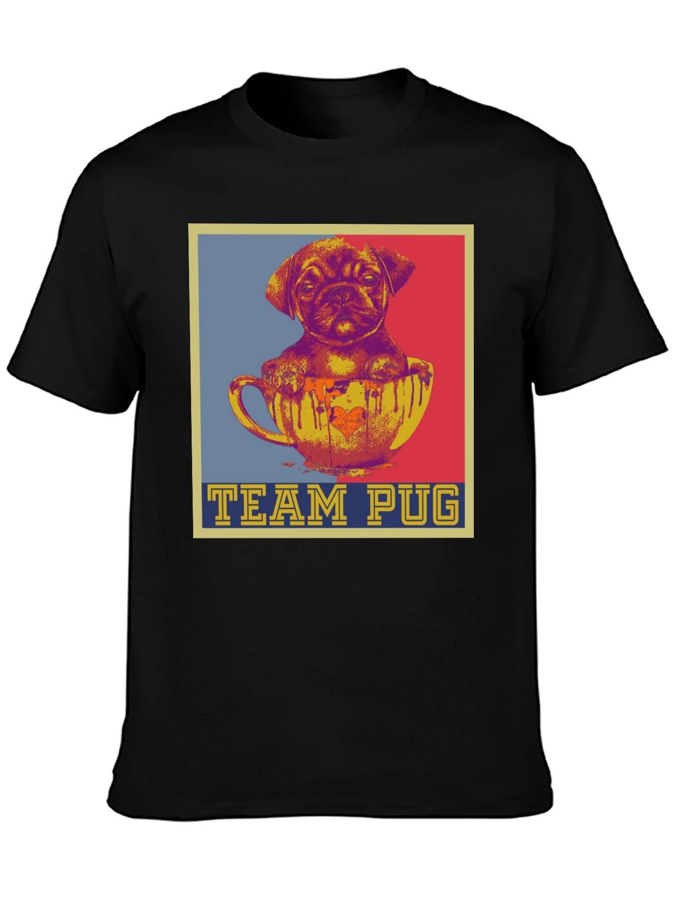 Team Pug T-Shirt - Cute Dog Graphic Tee