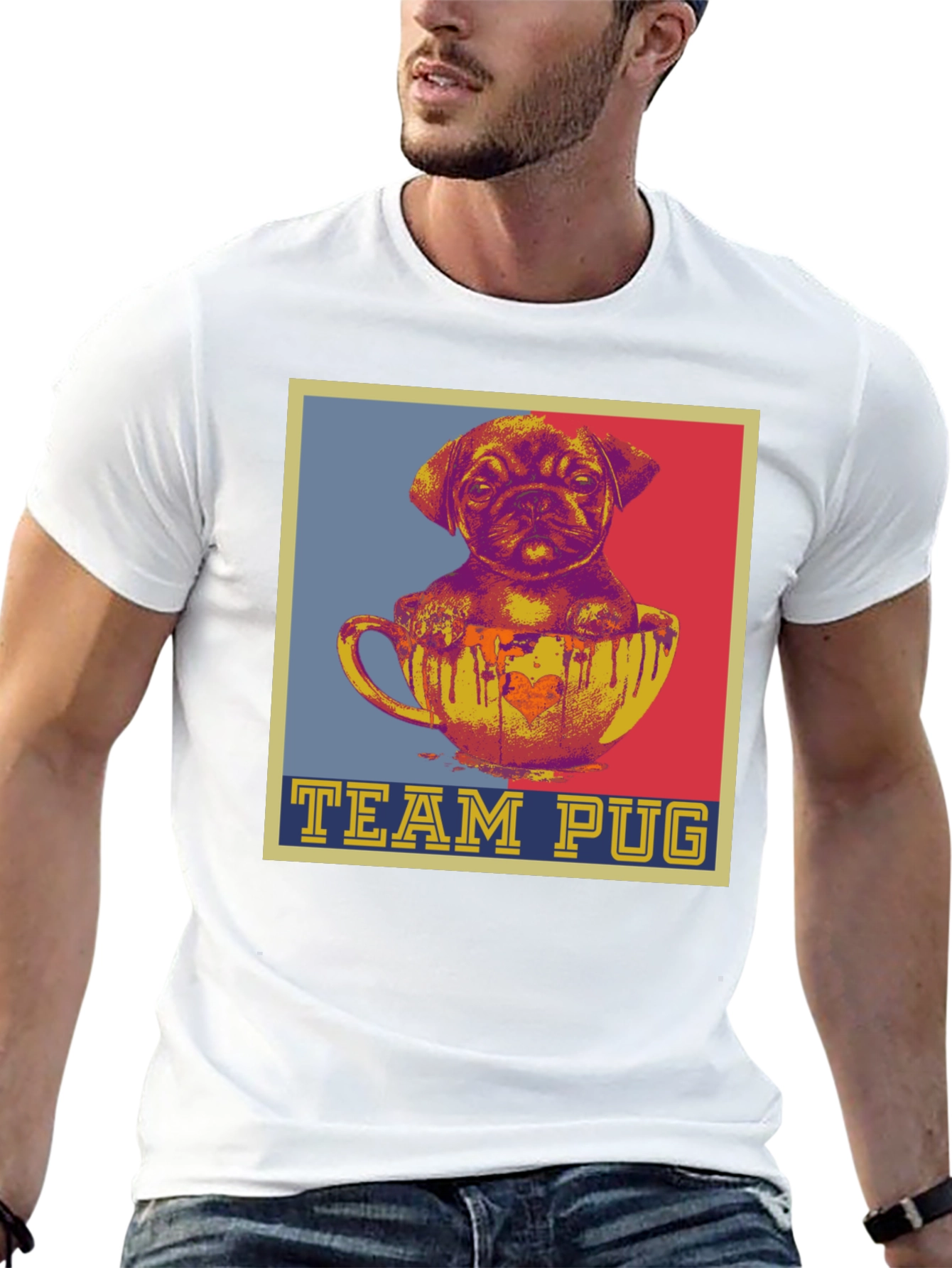 Team Pug T-Shirt - Cute Dog Graphic Tee