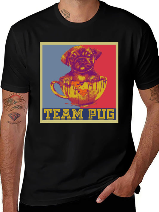 Team Pug T-Shirt - Cute Dog Graphic Tee
