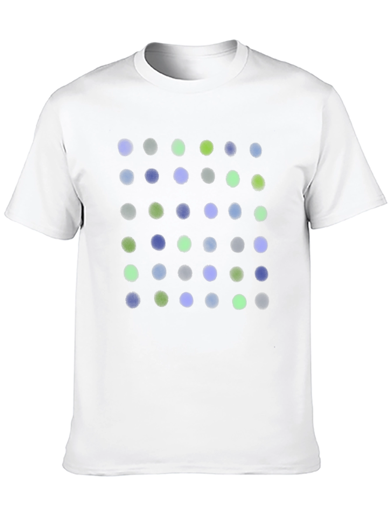 Modern Polka Dot Graphic Tee - Soft Black Cotton