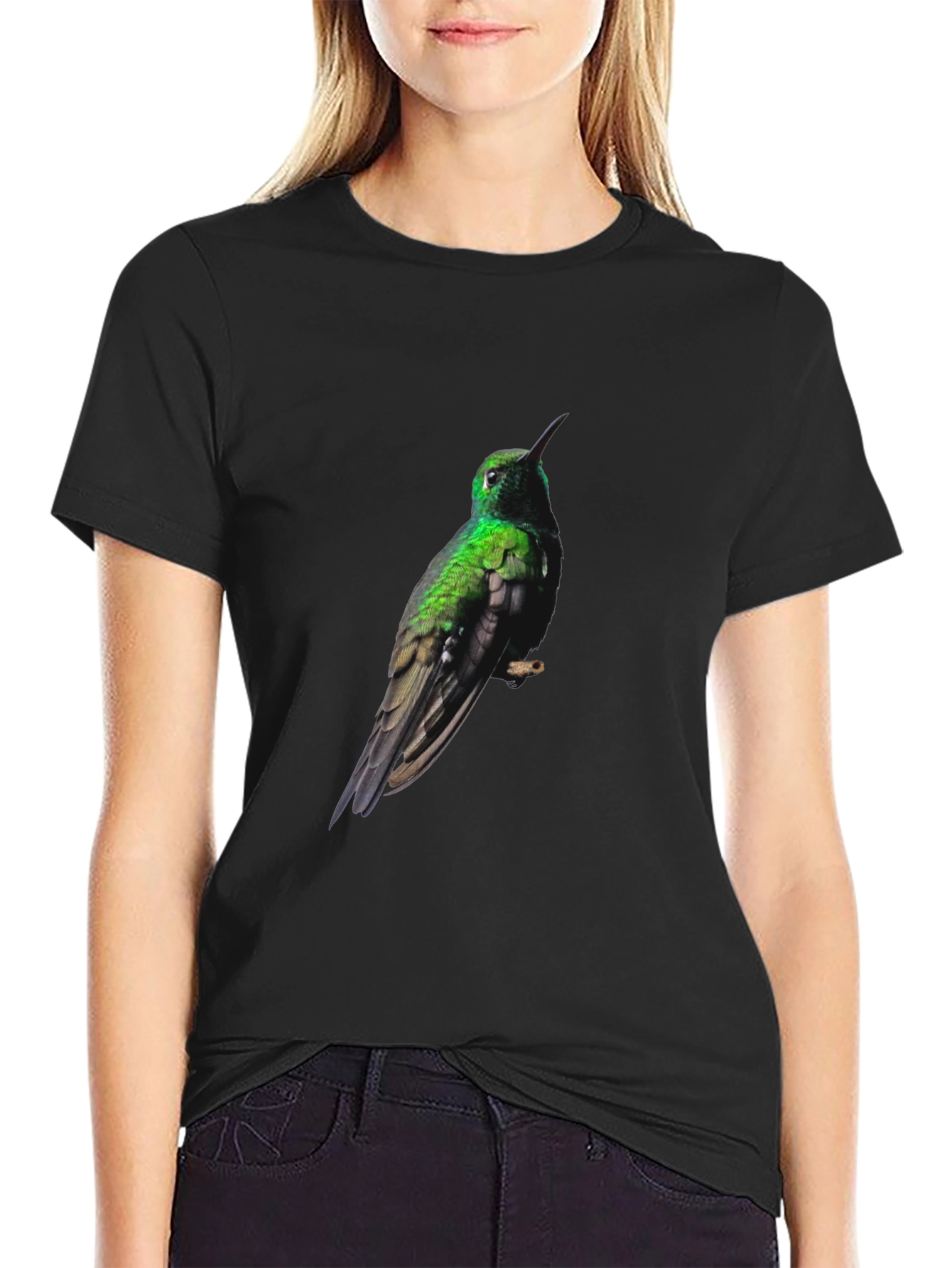 Hummingbird Graphic Print T-Shirt